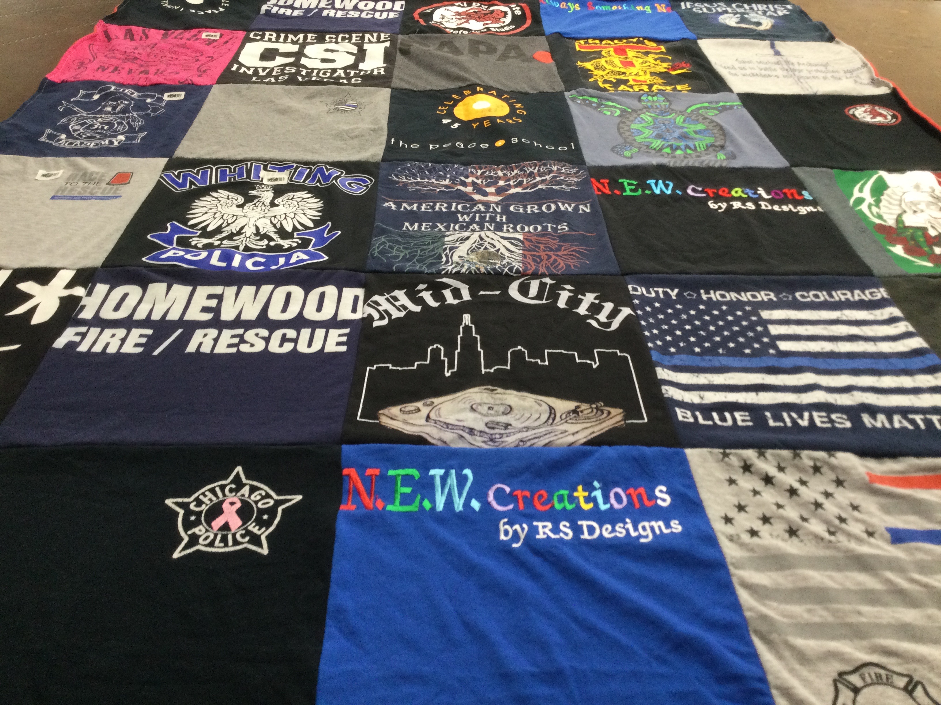 T-shirt quilt from whiting high school by David from IL