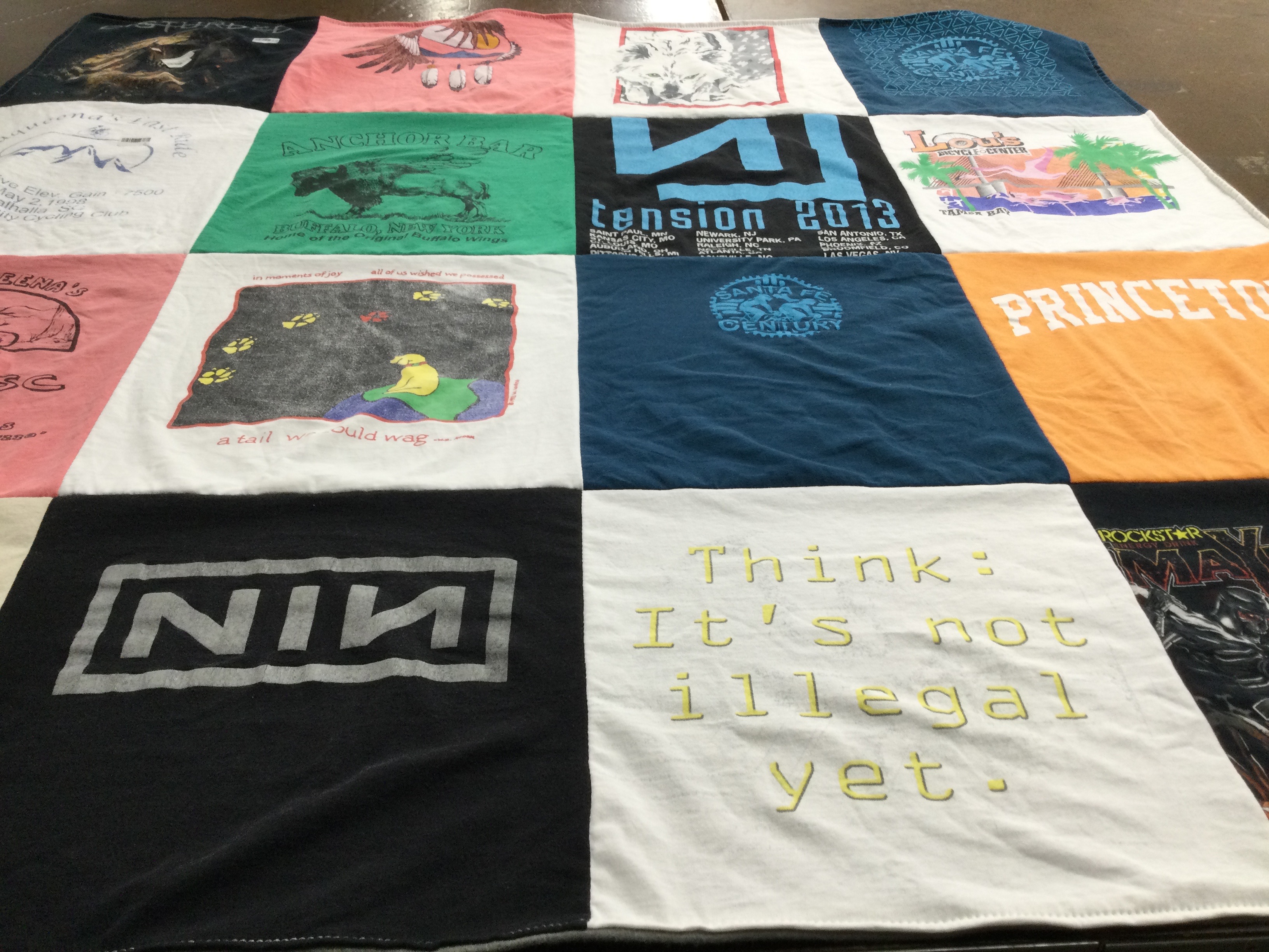 T-shirt quilt from princeton university by Louis from CO