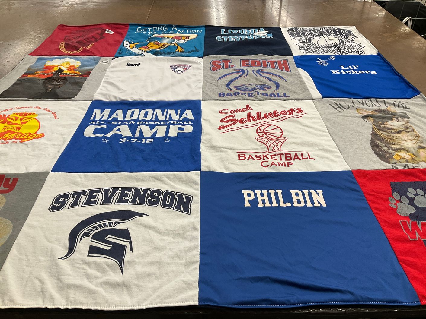 T-shirt quilt from stevenson high school by Erika from MI
