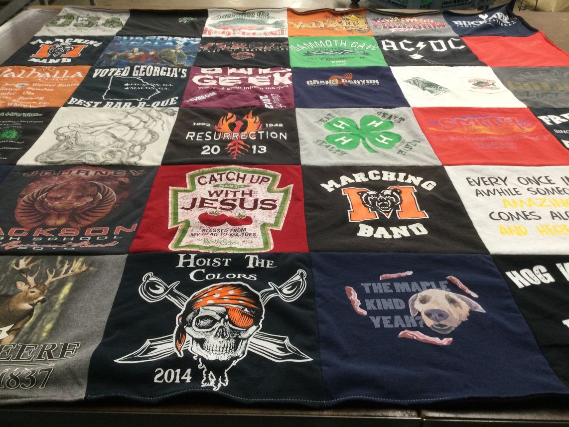 T-shirt quilt featuring marching band by Harrileen from GA