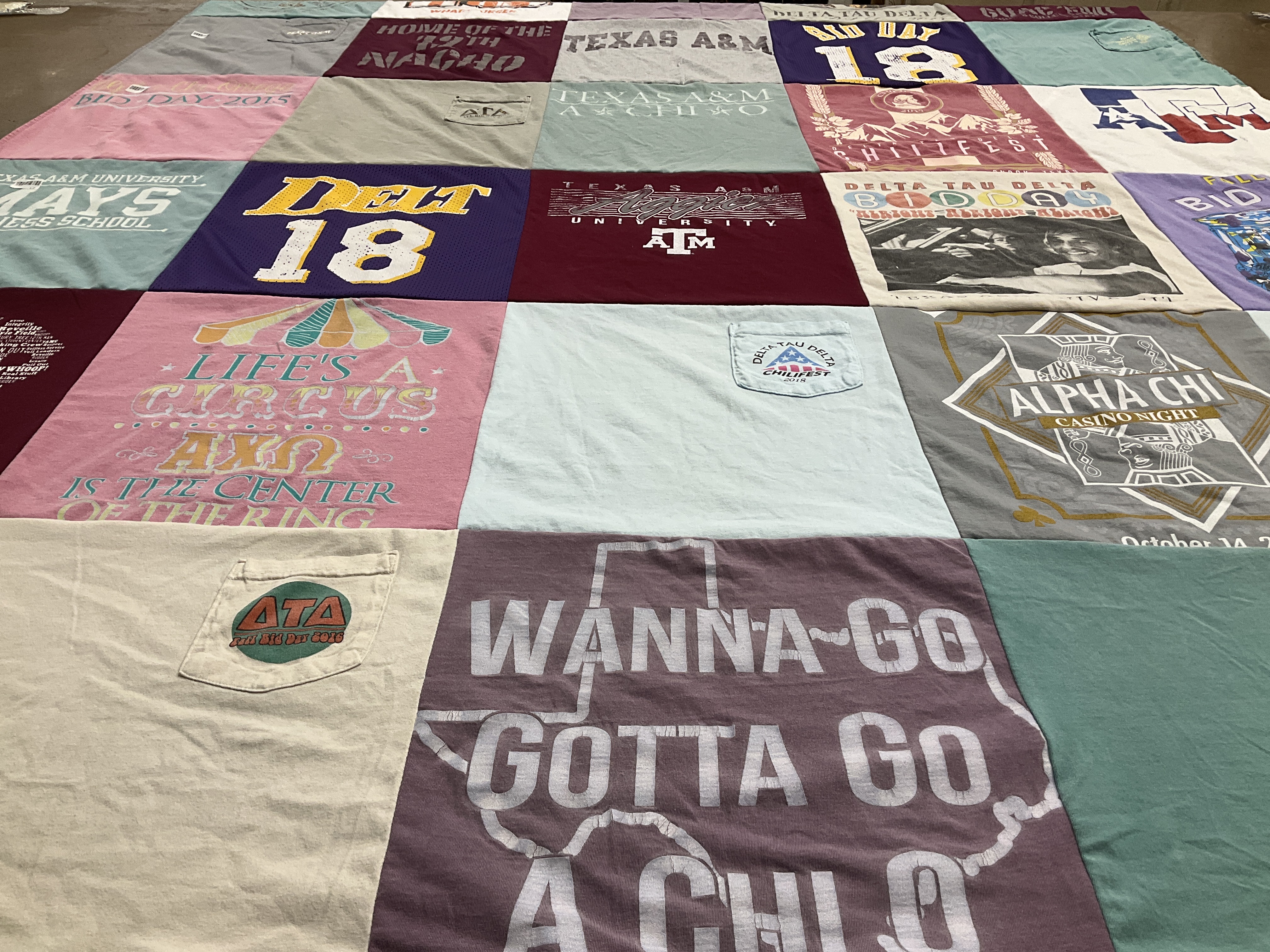 T-shirt quilt from texas a&m university by Nicola from TX
