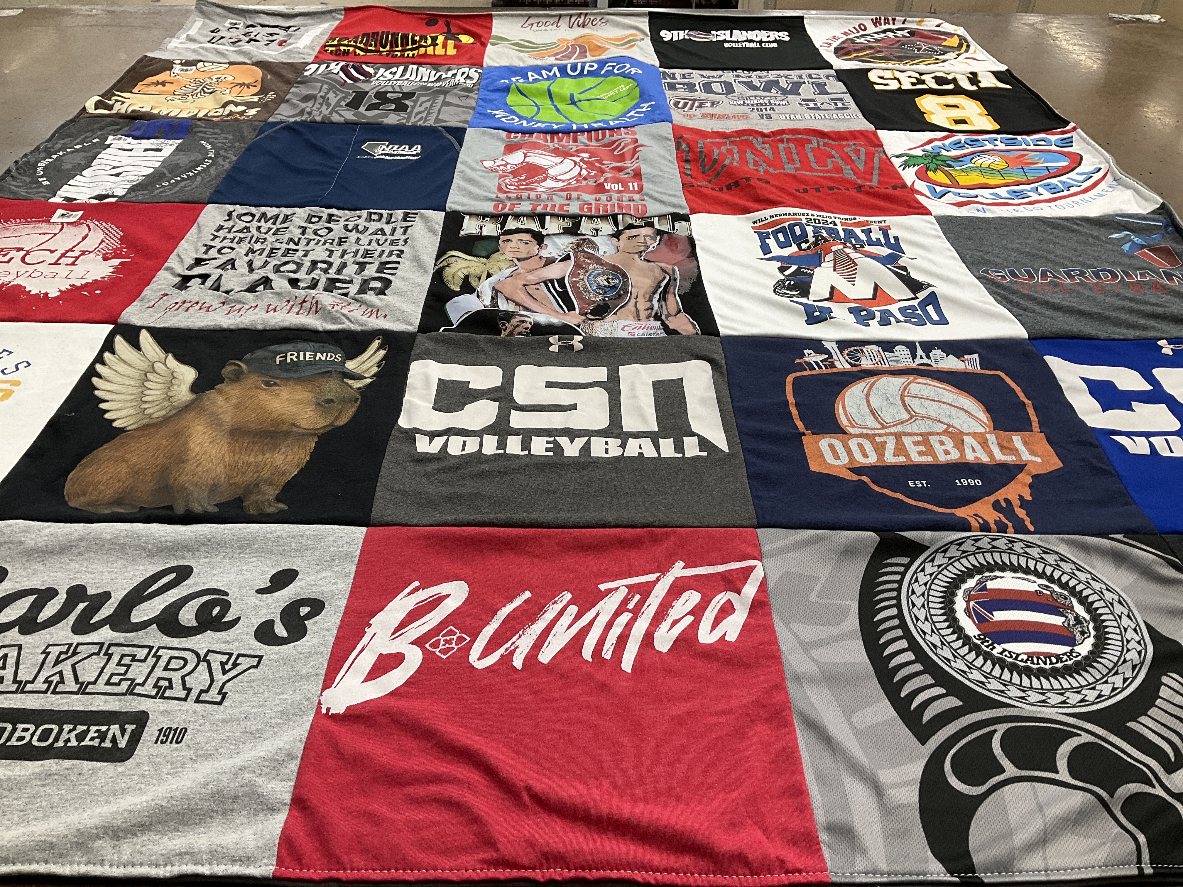 T-shirt quilt featuring college of southern nevada volleyball by Katherine from NV