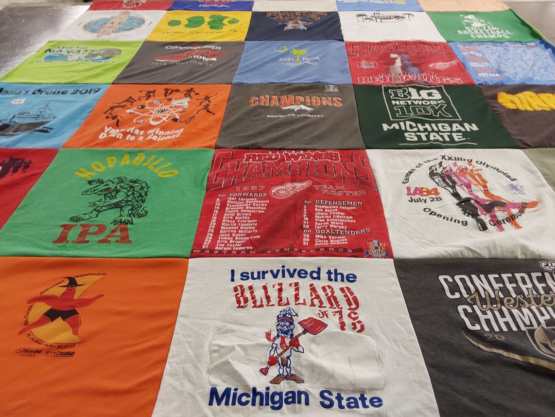 T-shirt quilt from michigan state university by sherry from NV