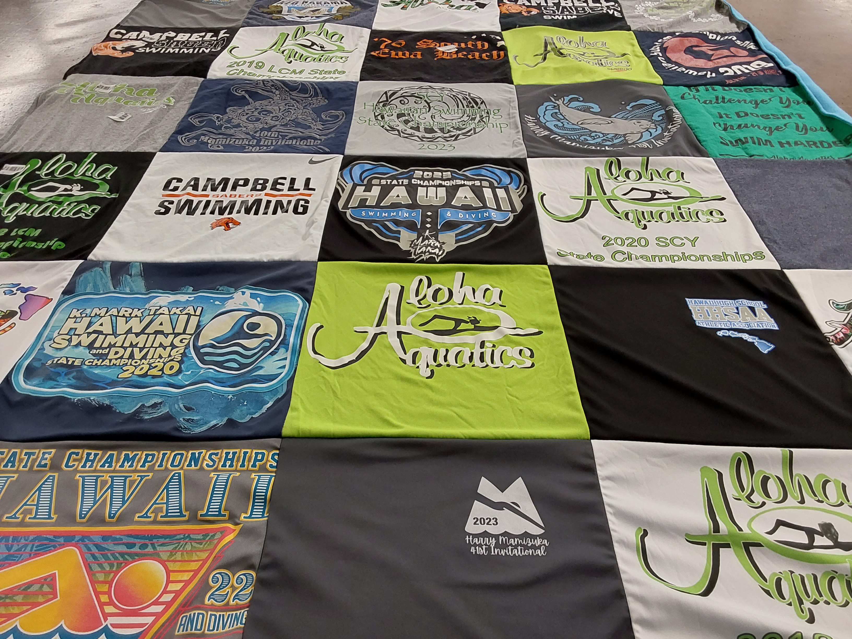T-shirt quilt from campbell high school by Jodi from HI