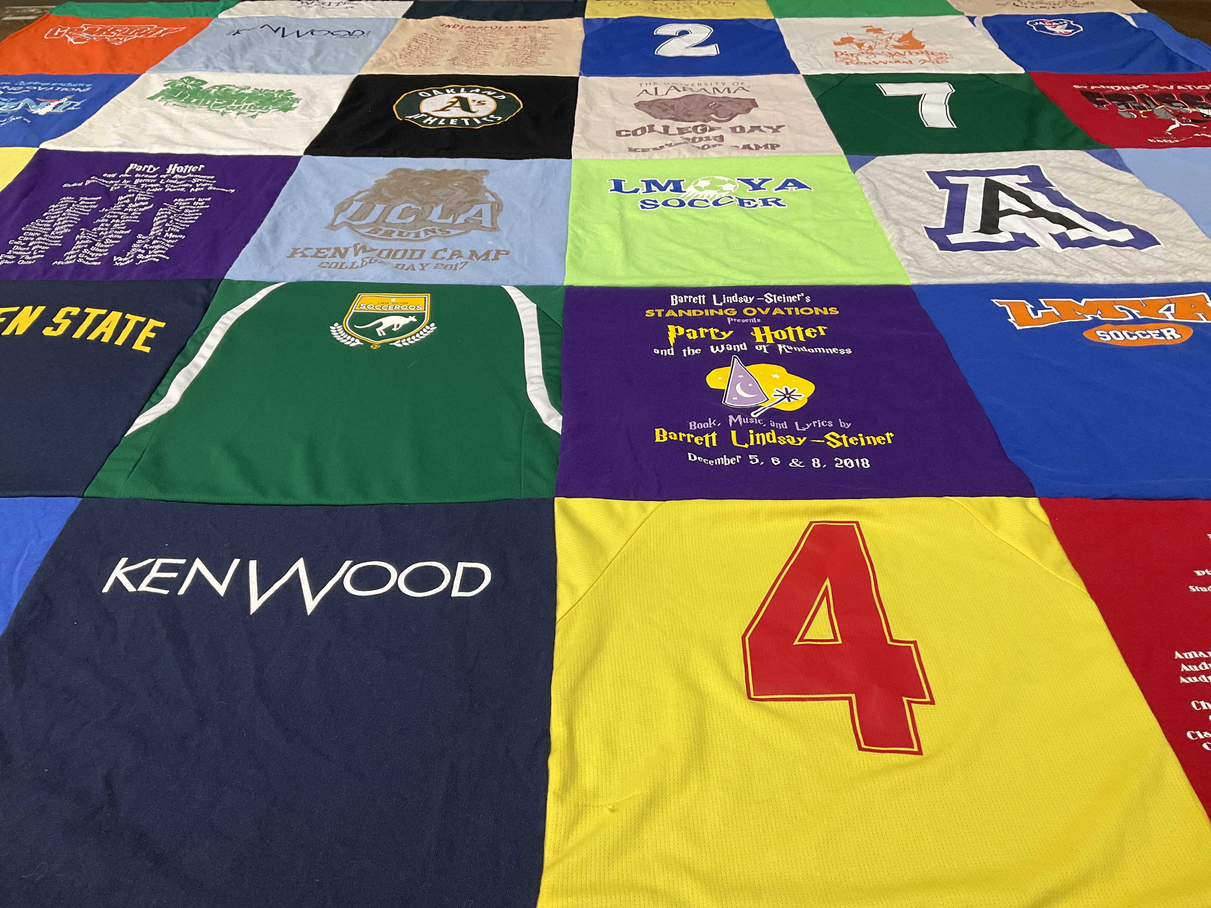 T-shirt quilt featuring ken state soccer by Rebecca from CA