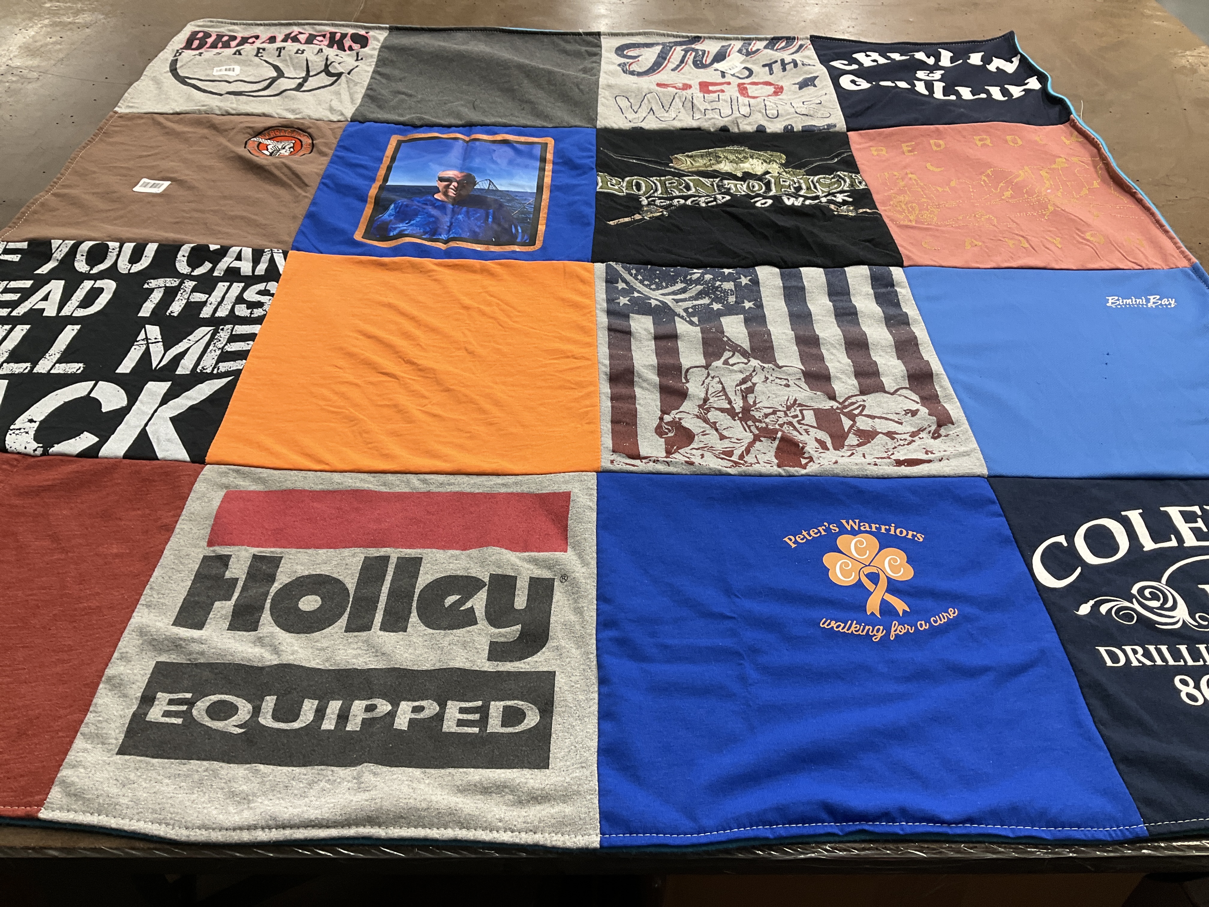 T-shirt quilt featuring breakers basketball by Kelly from CT