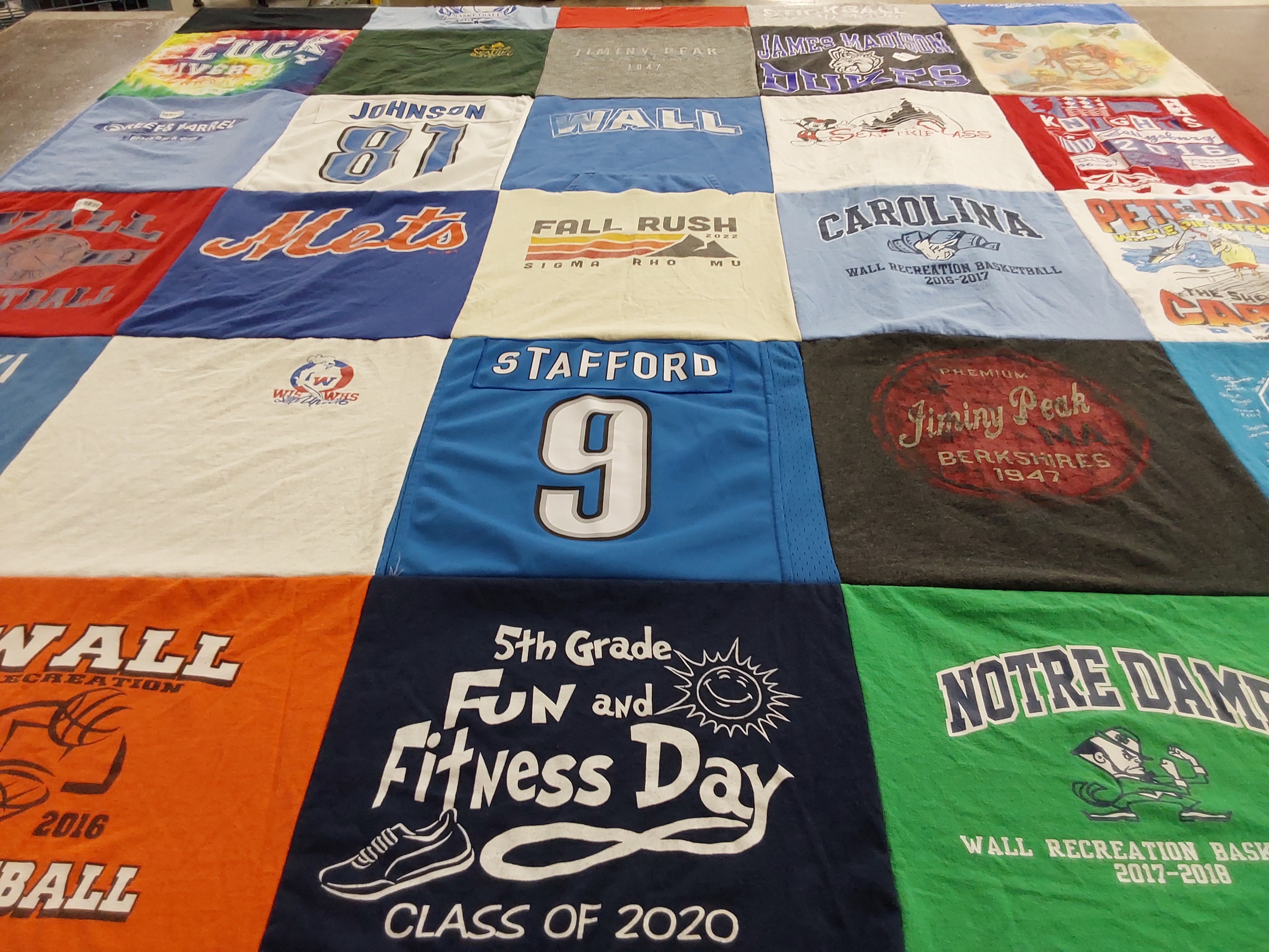 T-shirt quilt featuring wall recreation basketball by 2624 from NJ