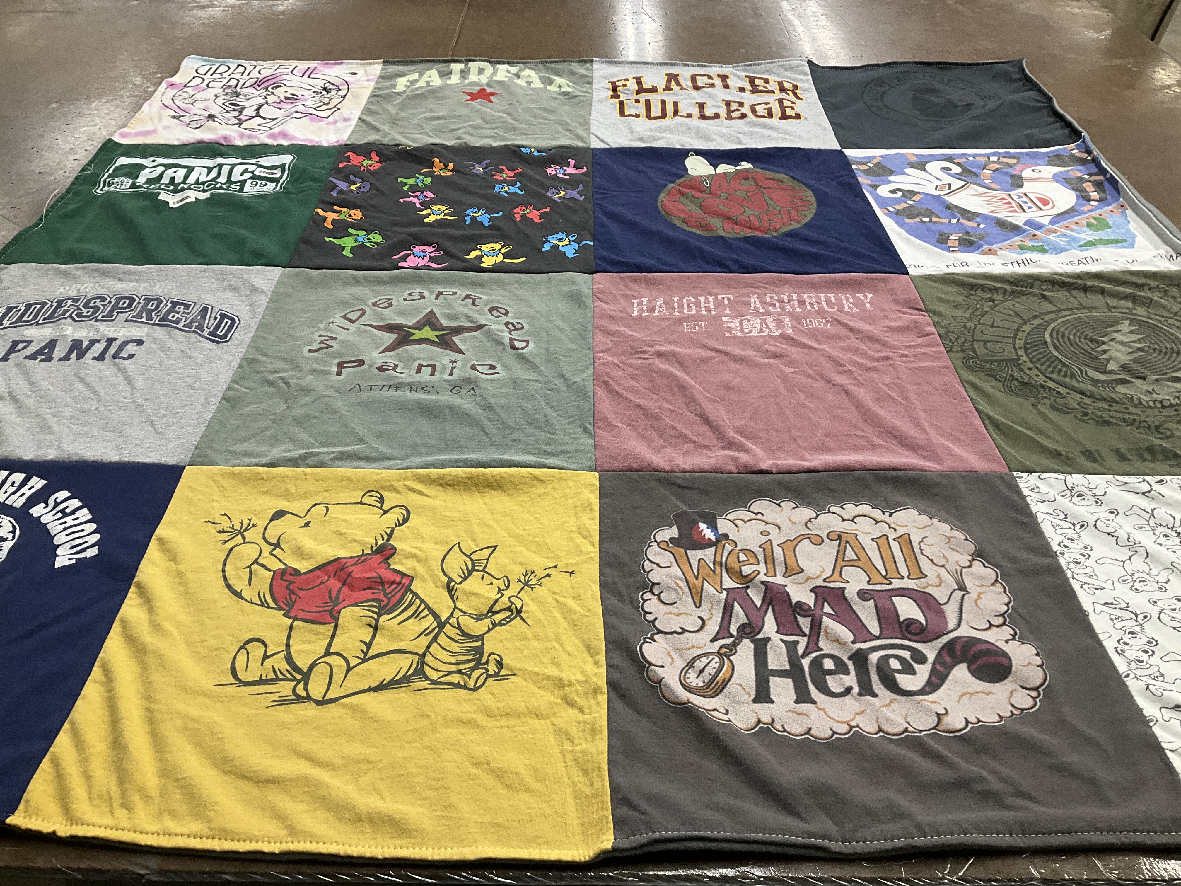 T-shirt quilt from flagler college by Becky from FL