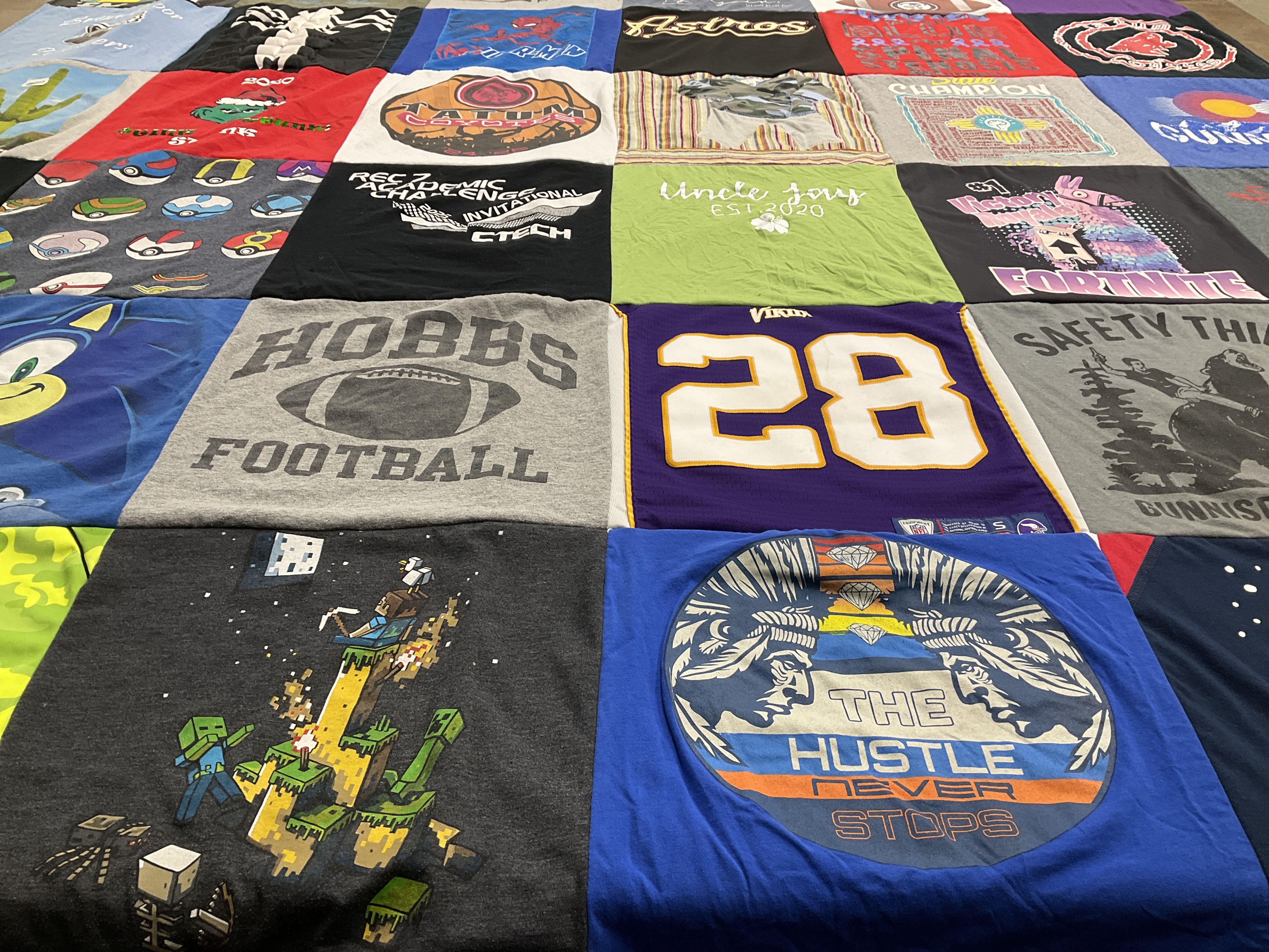 T-shirt quilt featuring hobbs football by Kacy from NM