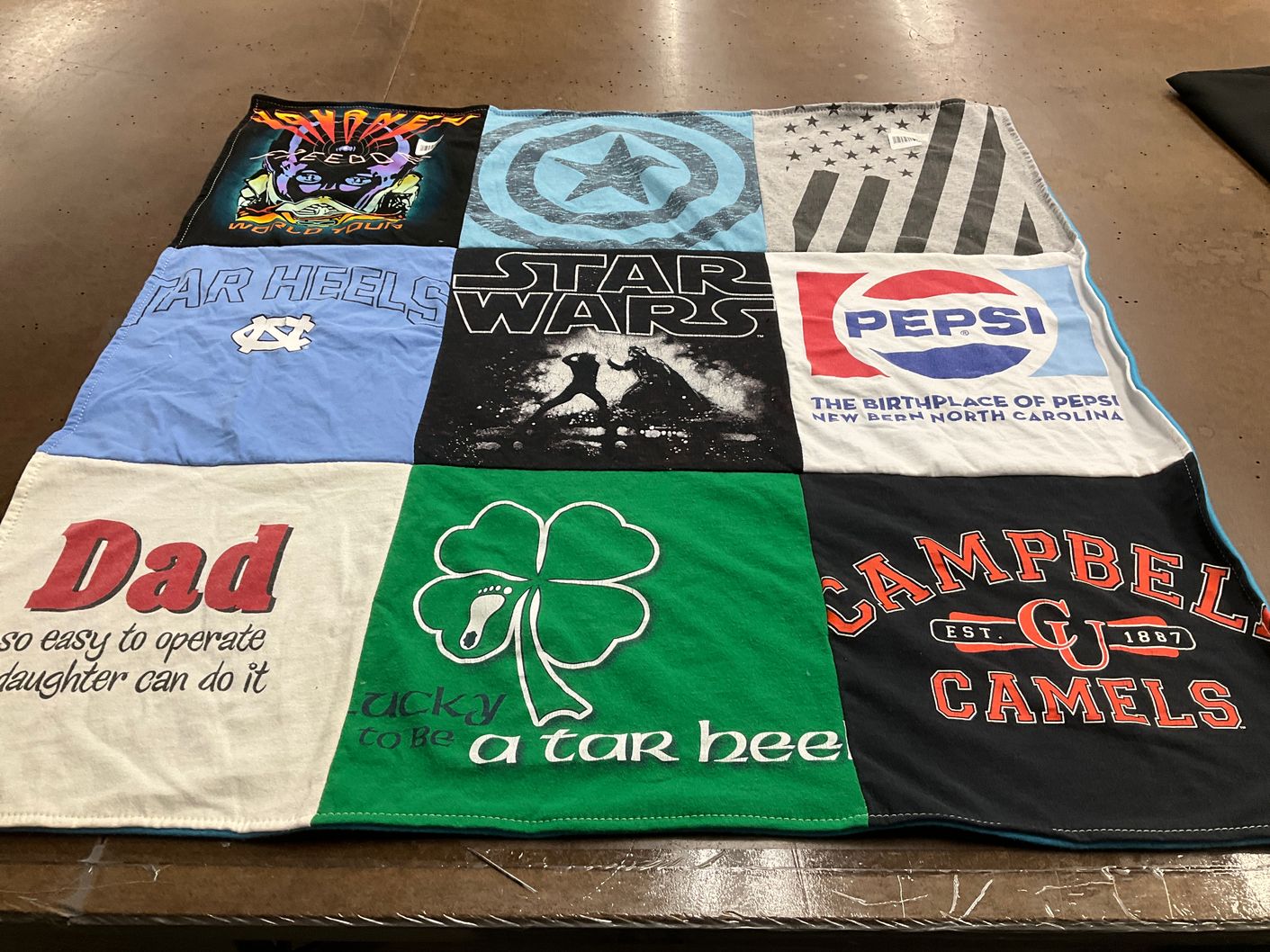 T-shirt quilt featuring university of north carolina, campbell university by Kendell from NC