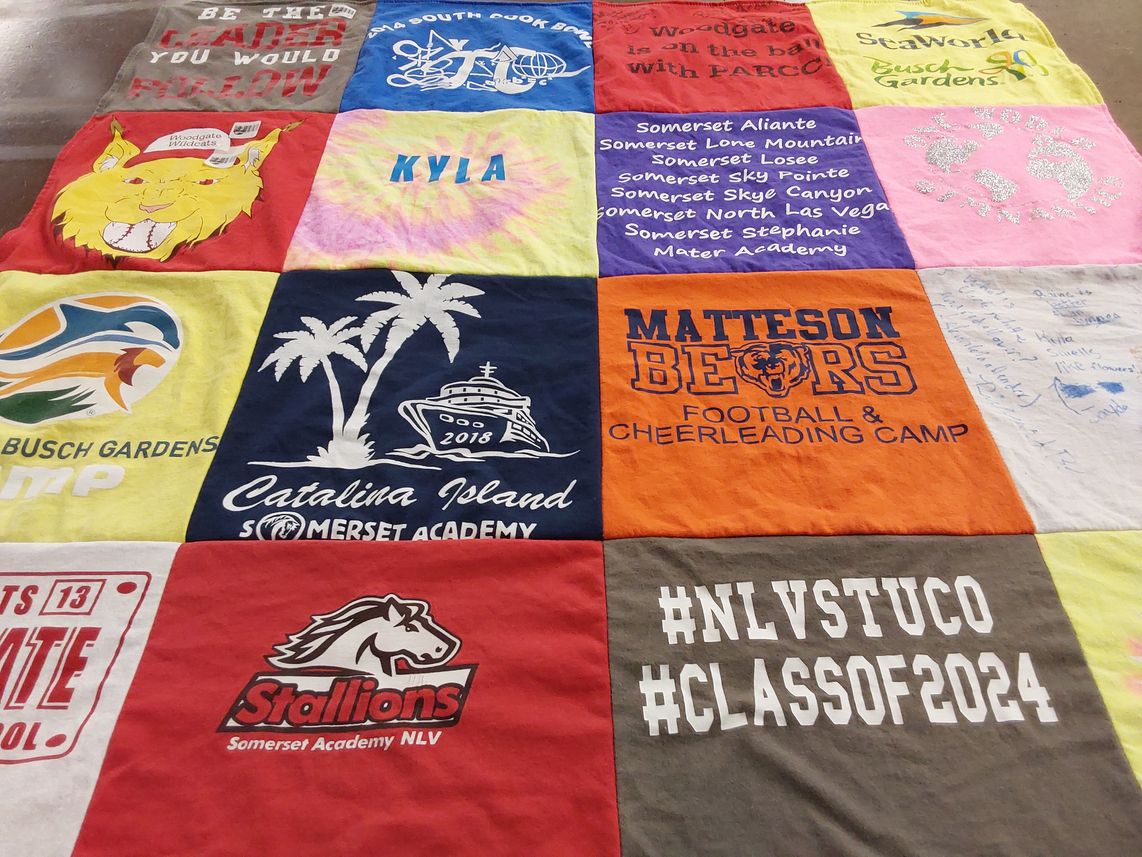 T-shirt quilt featuring matteson bears by June from IL
