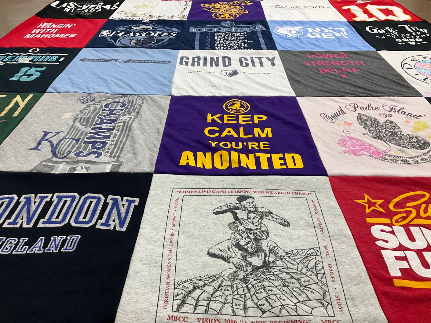 T-shirt quilt featuring memphis grizzlies by Connie from TN
