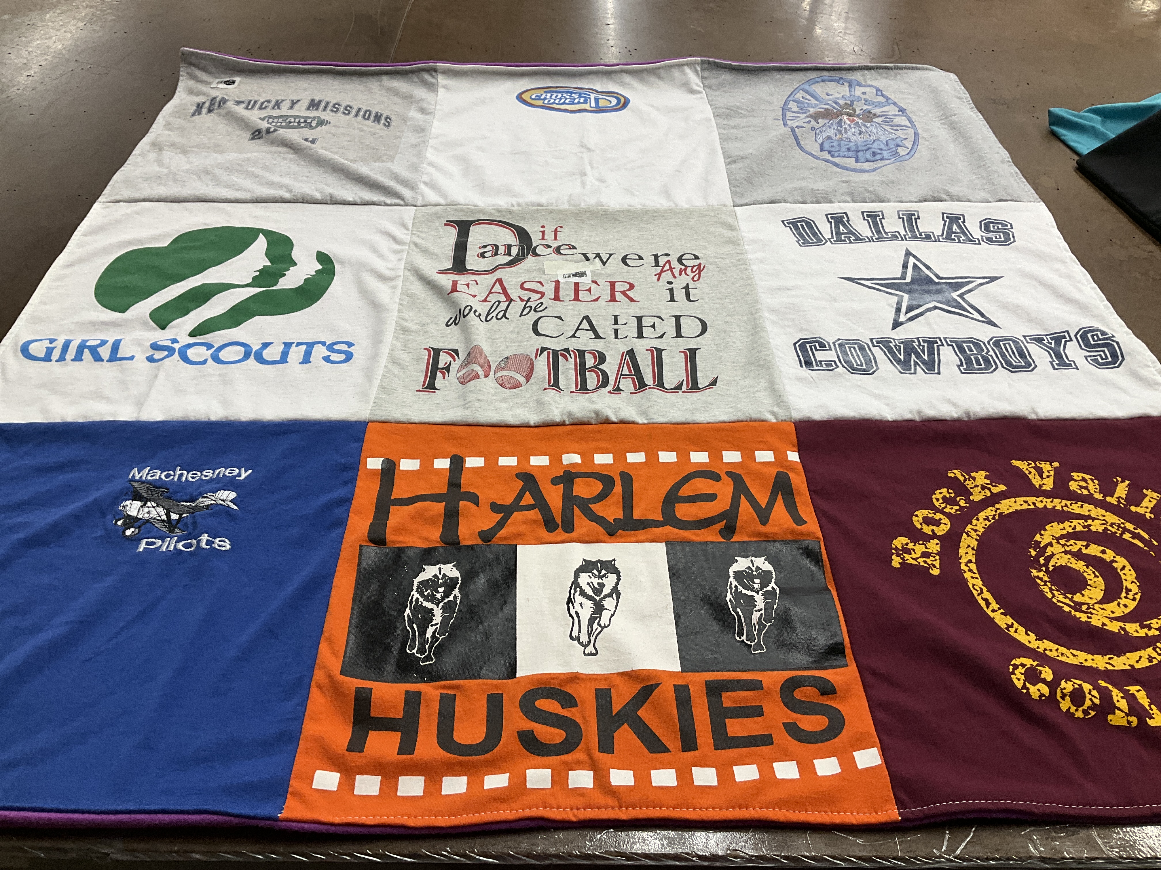 T-shirt quilt featuring dallas cowboys by Rick from IL