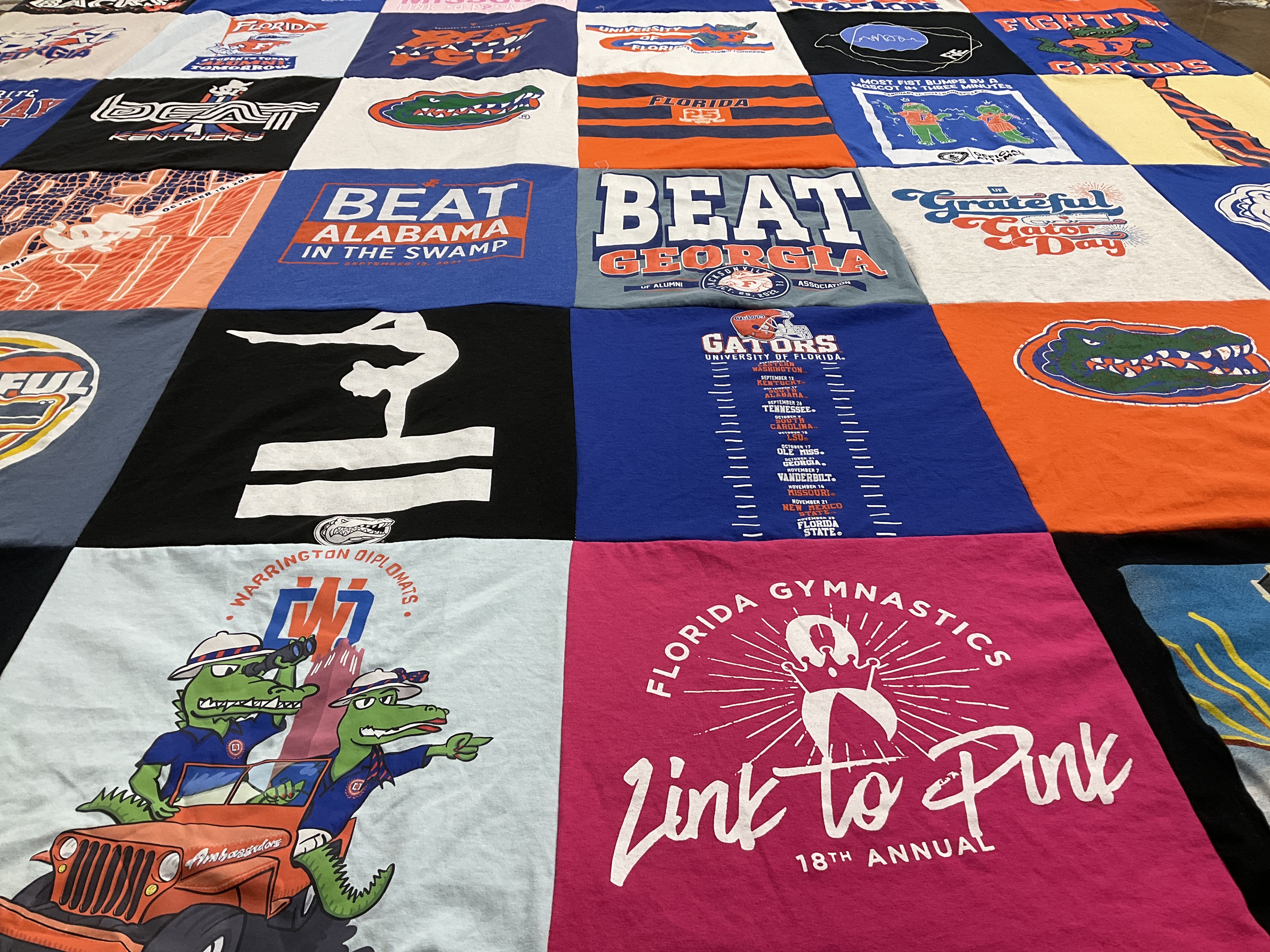 T-shirt quilt from university of florida by Ellen from VA