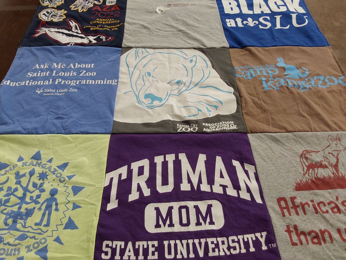 T-shirt quilt from truman state university by Jasmine from MO