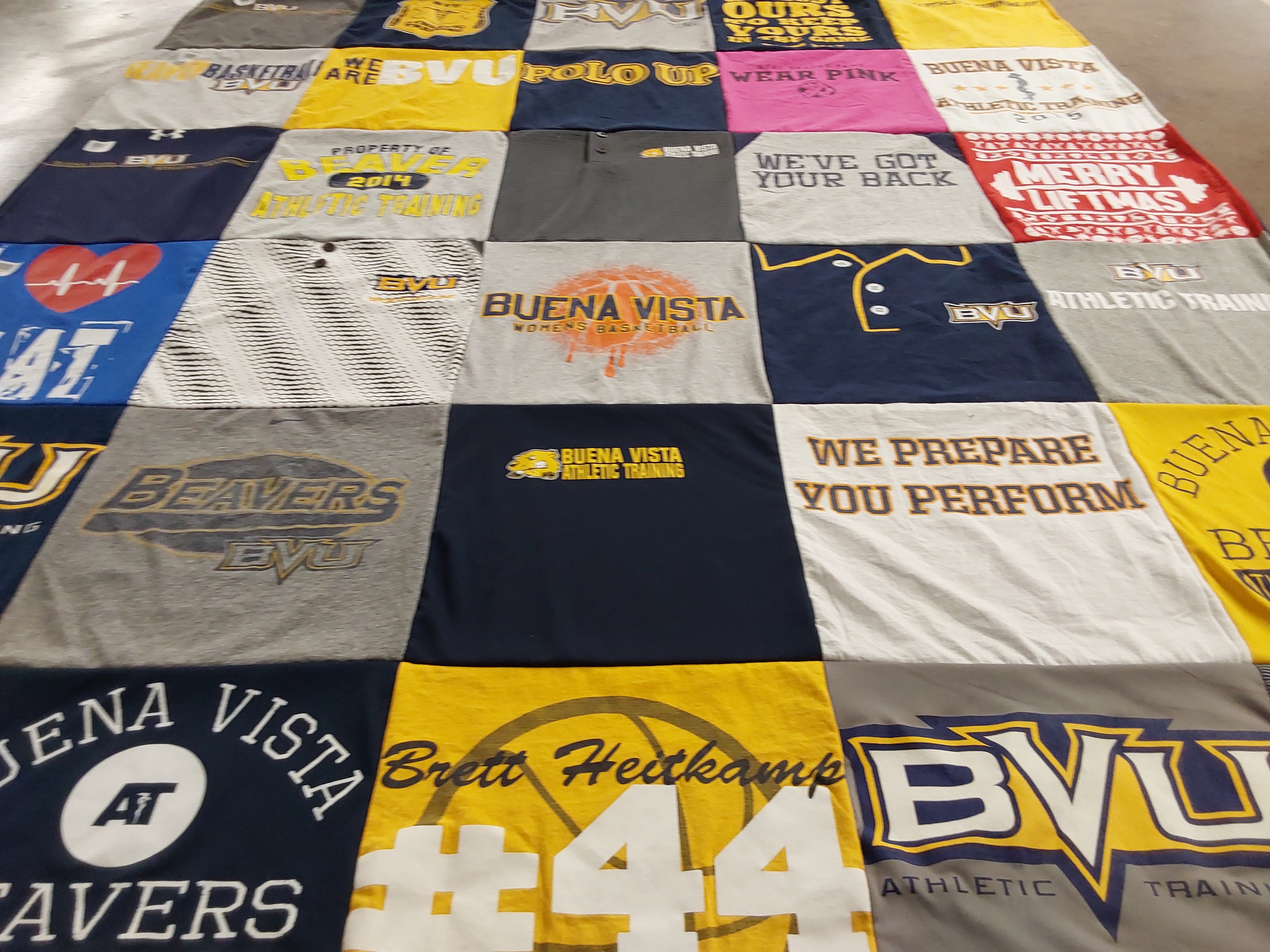 T-shirt quilt featuring buena vista university basketball by Lisa from IA