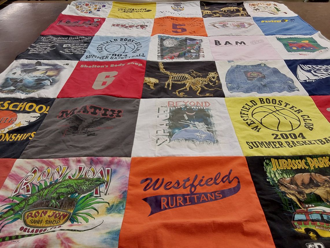 T-shirt quilt featuring westfield high school basketball by Lynne from NC