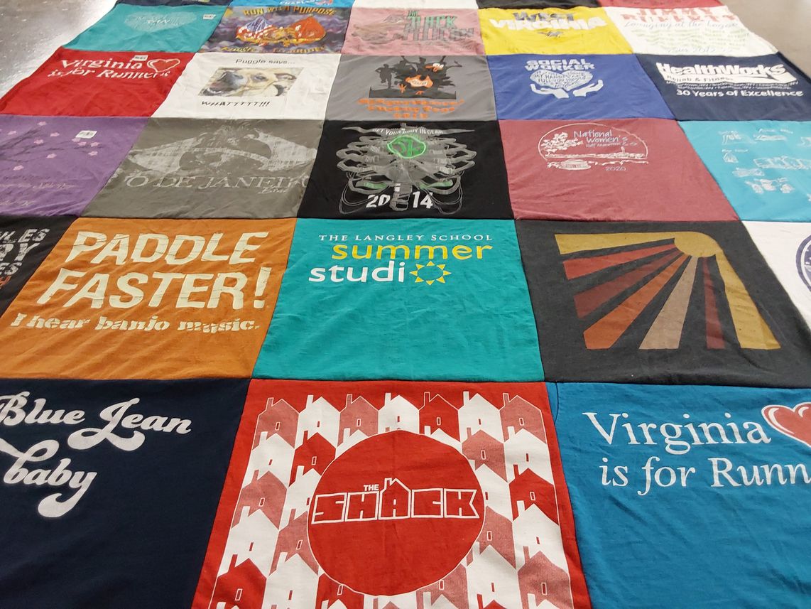T-shirt quilt from the langley school by NICOLE from VA