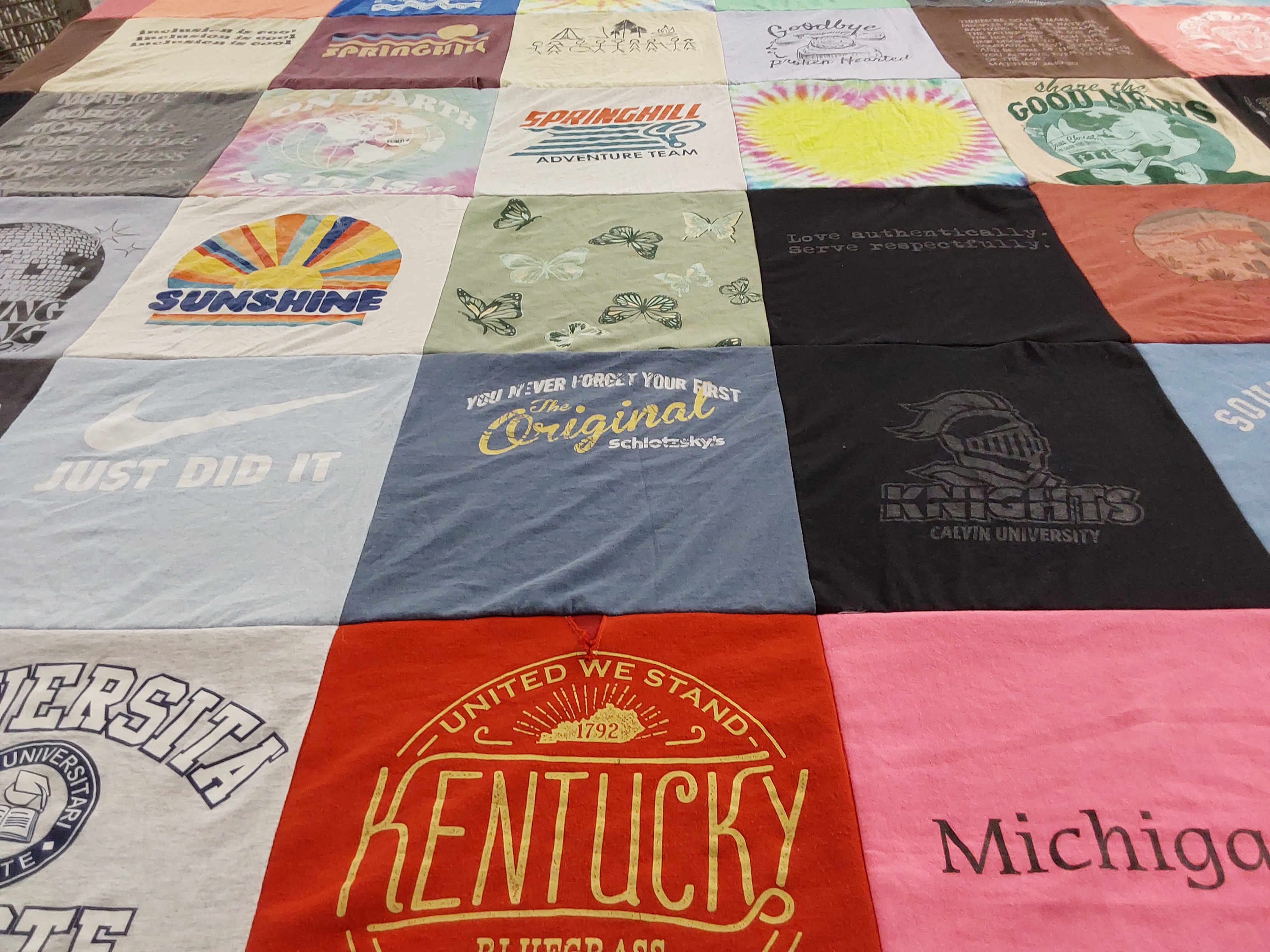 T-shirt quilt from caylvin university, university of kentucky by Sunshine from MI