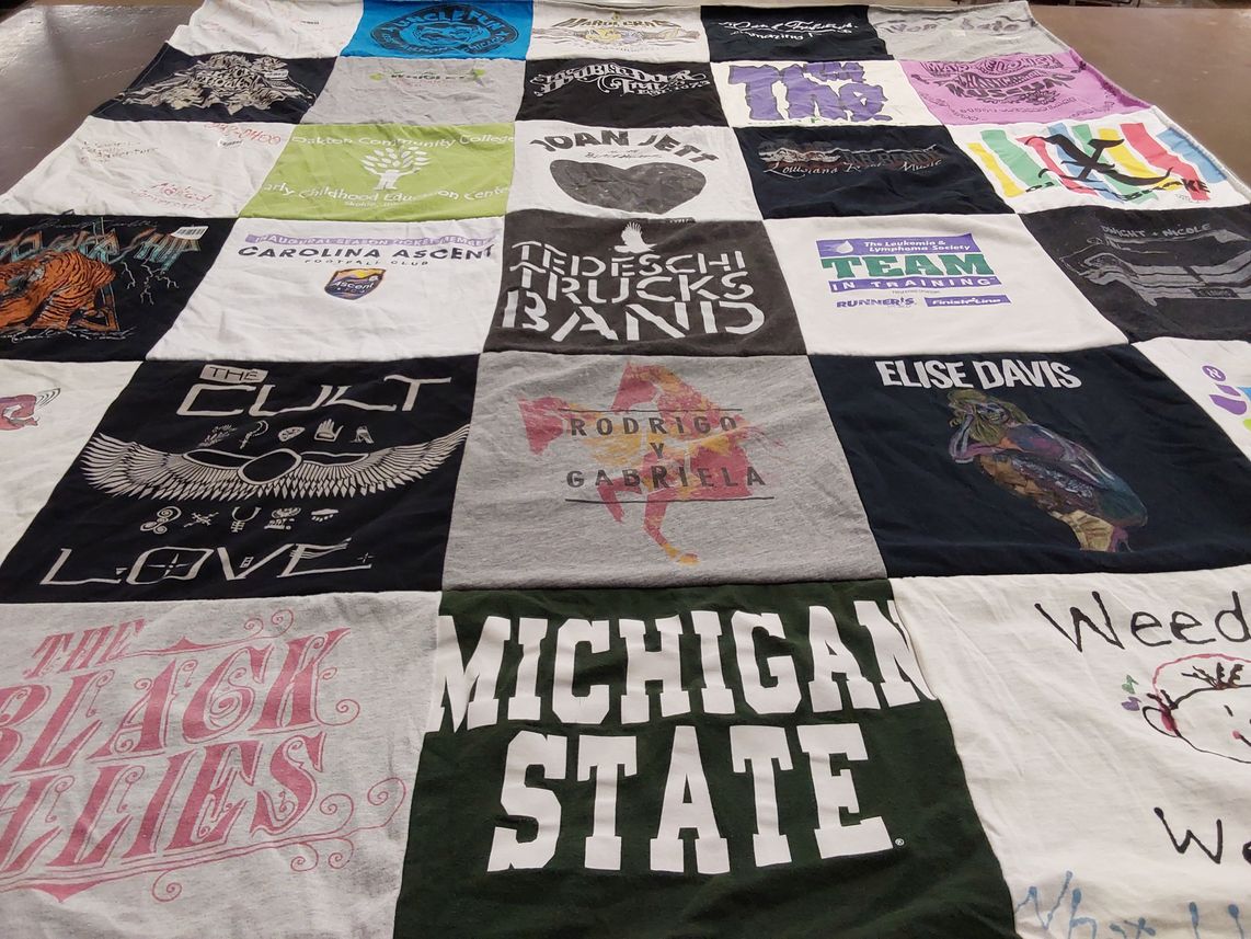 T-shirt quilt from michigan state university by Deanna from NC
