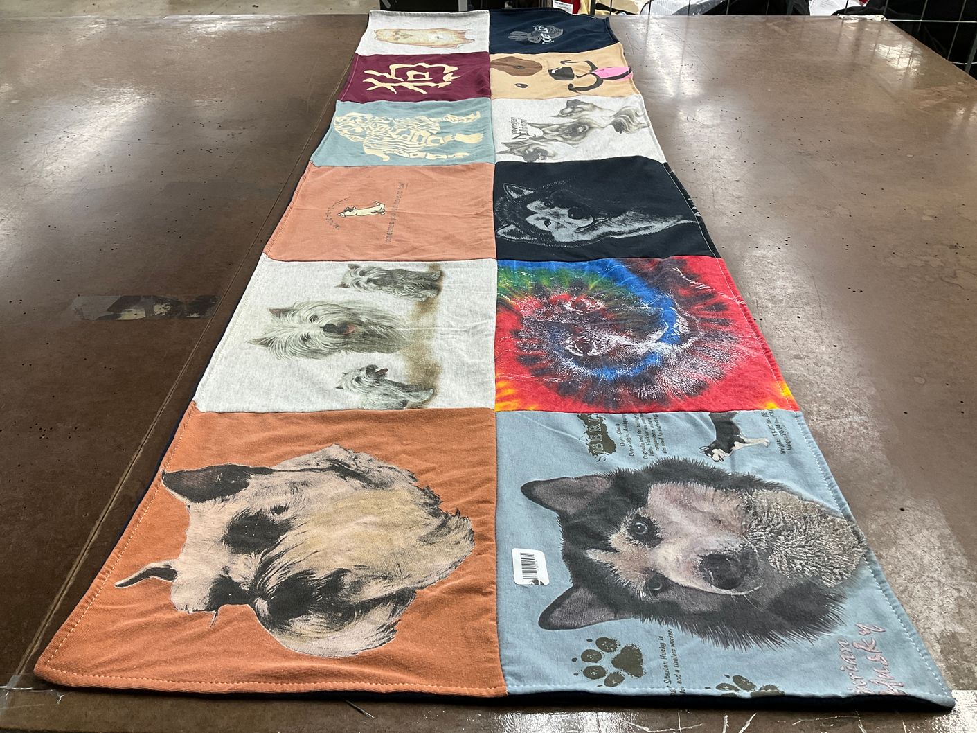 T-shirt quilt with animals, pets themes by Jessica from OH