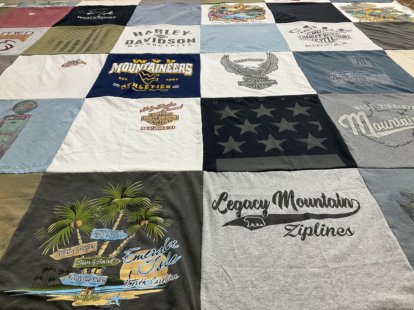 T-shirt quilt from west virginia university by HEATHER from VA