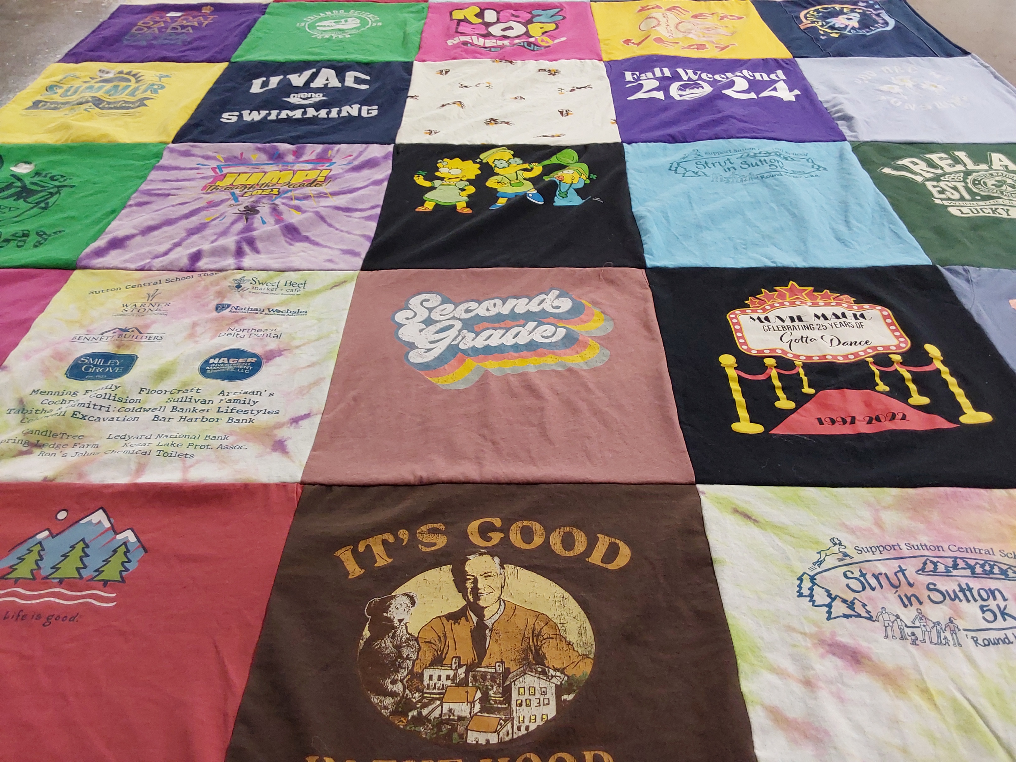 T-shirt quilt from sutton central school by Abby from NH
