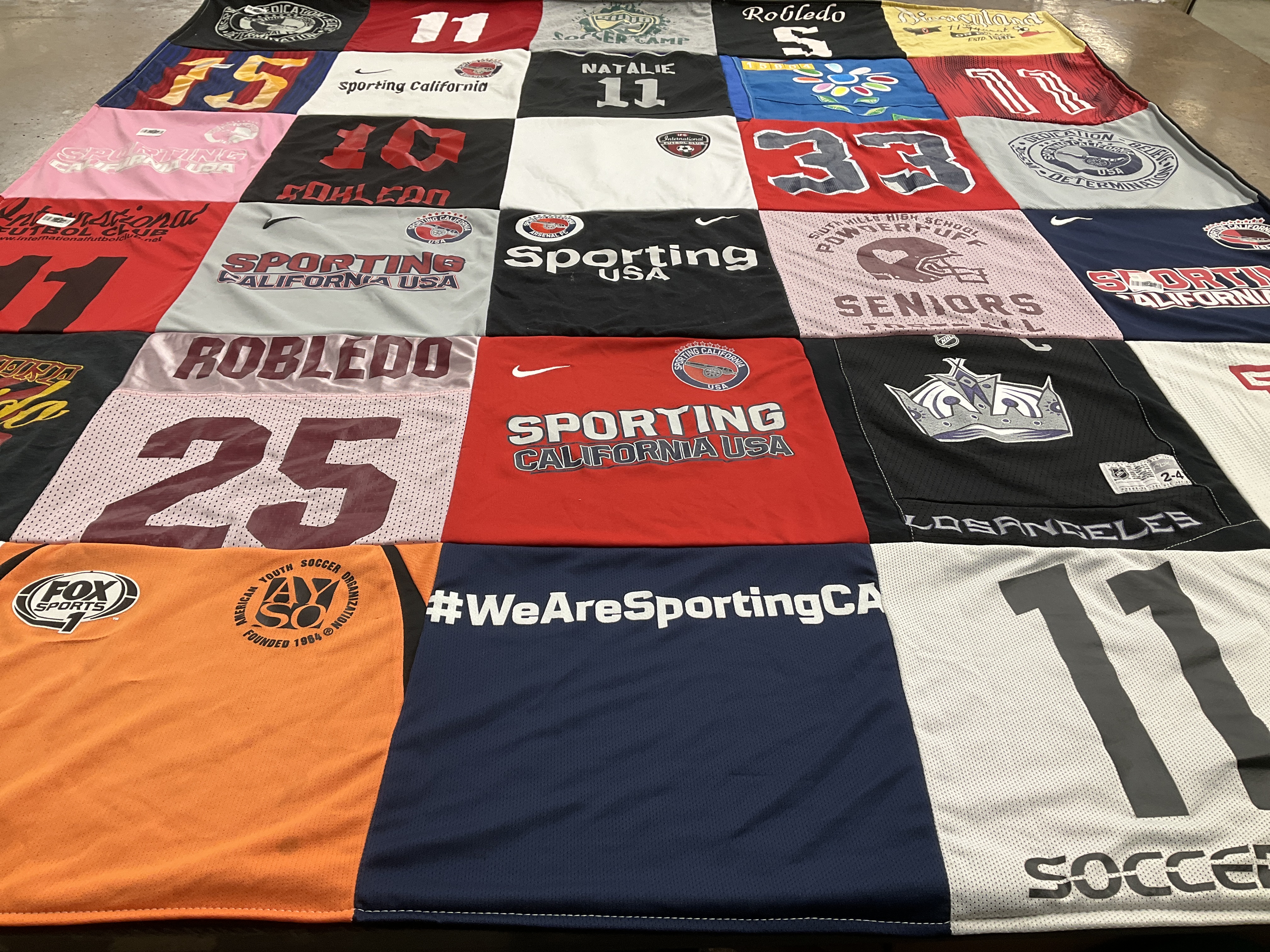 T-shirt quilt featuring sporting california usa by Susy from CA
