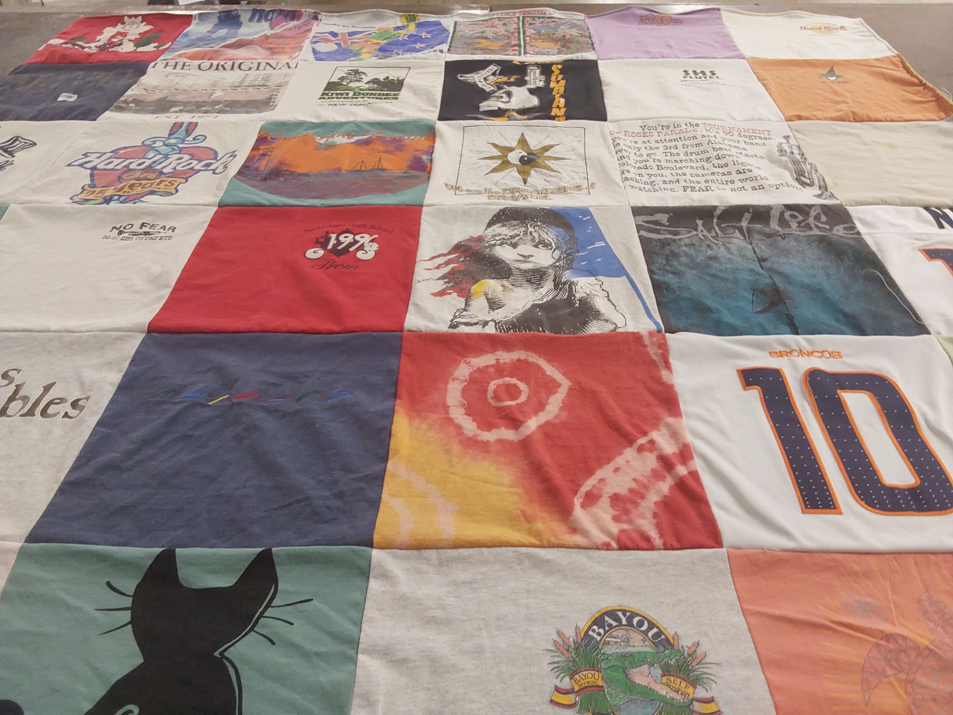 T-shirt quilt featuring denver broncos by Marty from AL