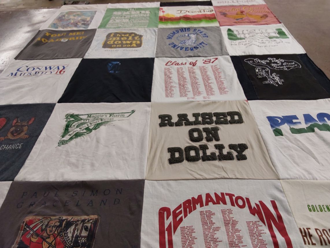 T-shirt quilt from memphis state university by Michelle from MO
