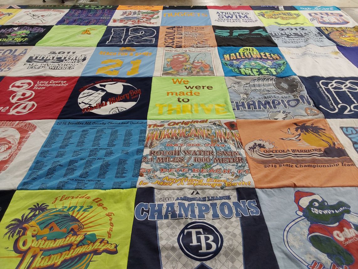 T-shirt quilt featuring osceola warriors by Theresa from FL