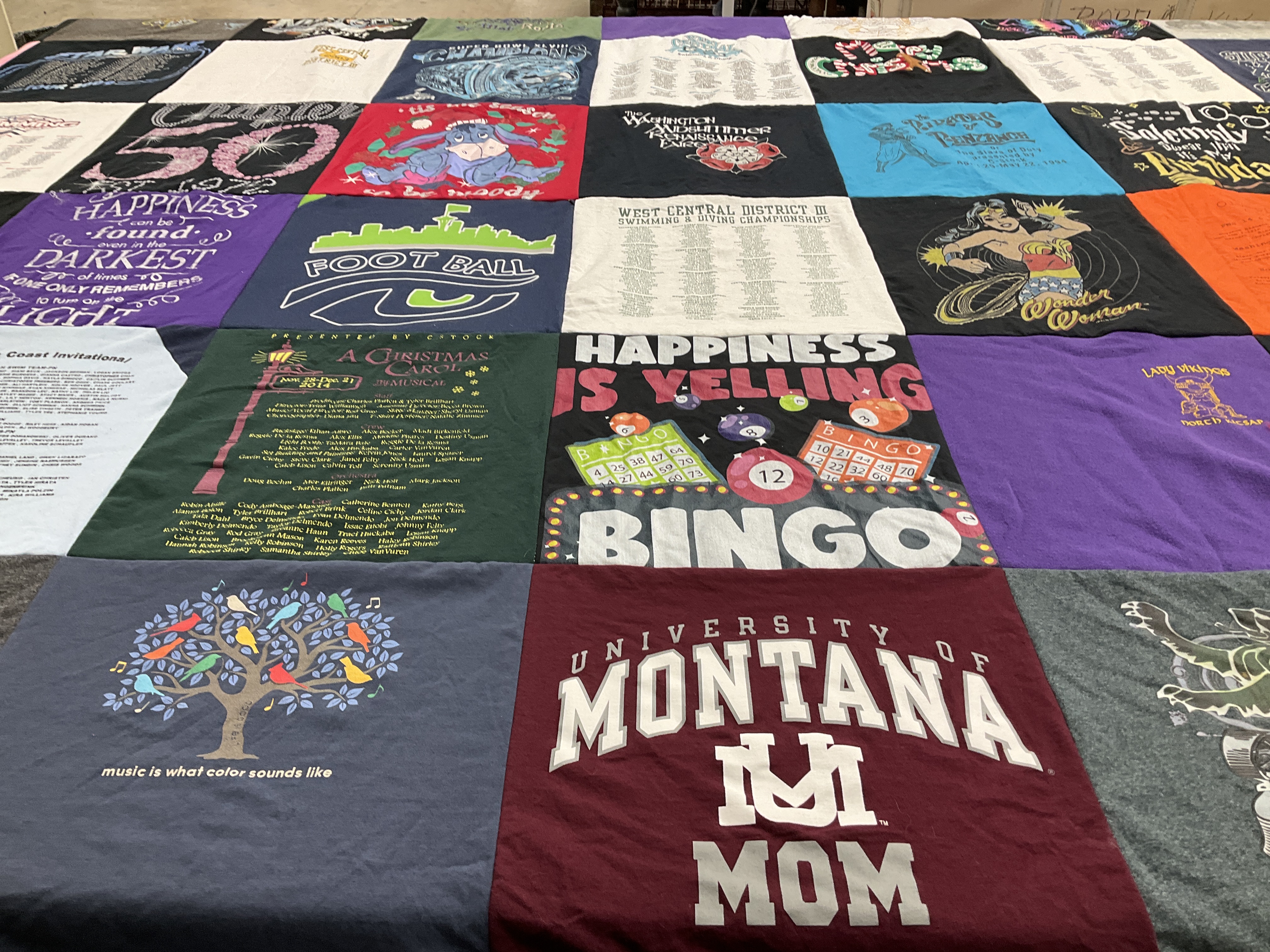 T-shirt quilt from university of montana by Meredith from WA