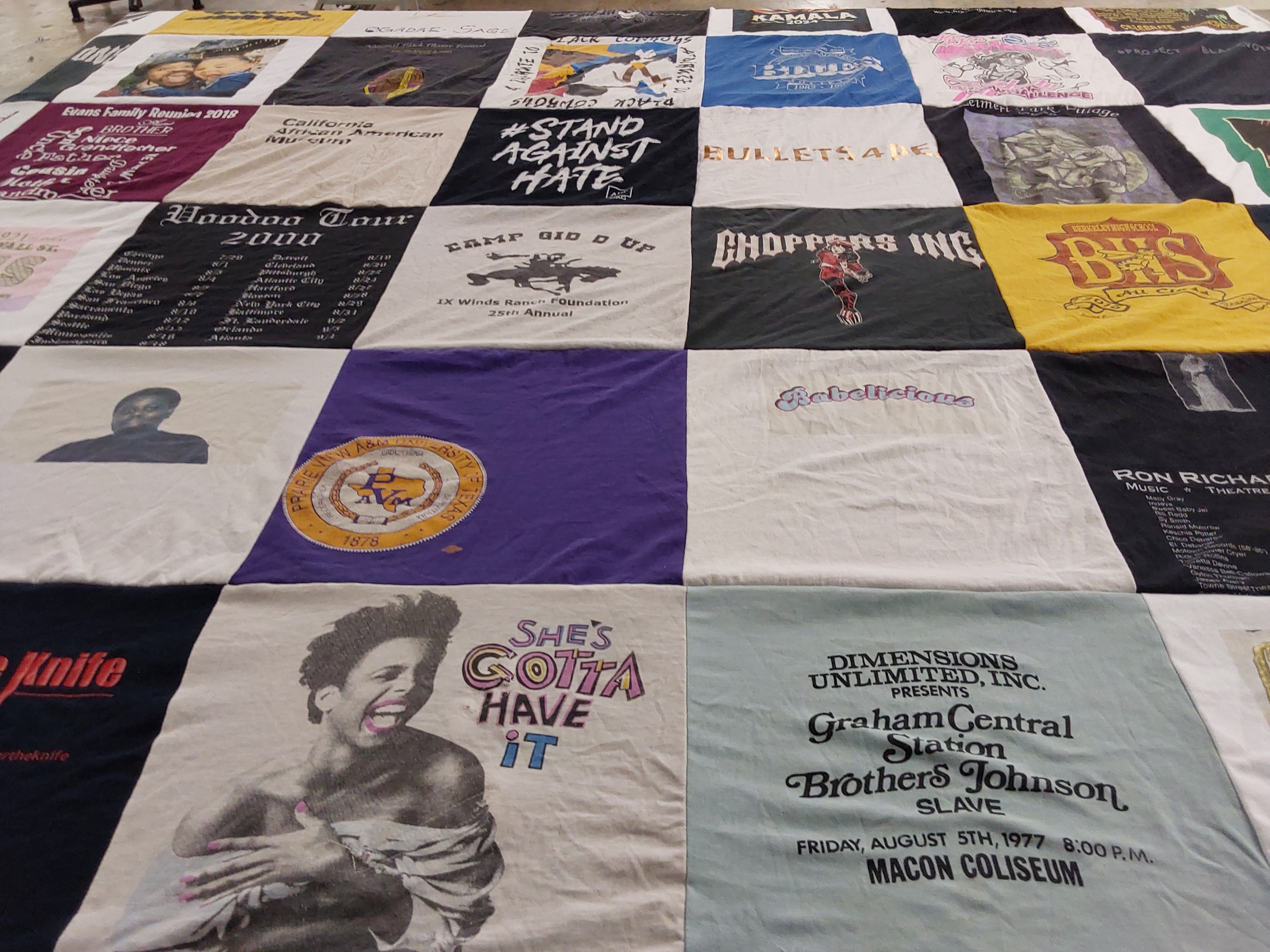 T-shirt quilt from prairie view a&m university by Deborah from CA