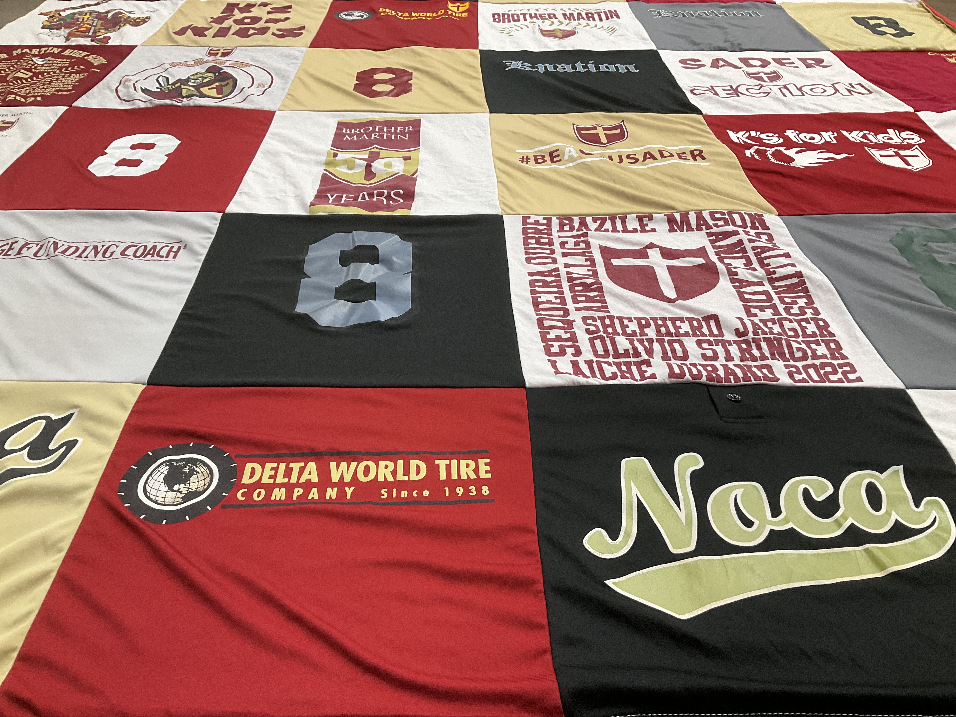 T-shirt quilt from brother martin high school by Brandy from LA
