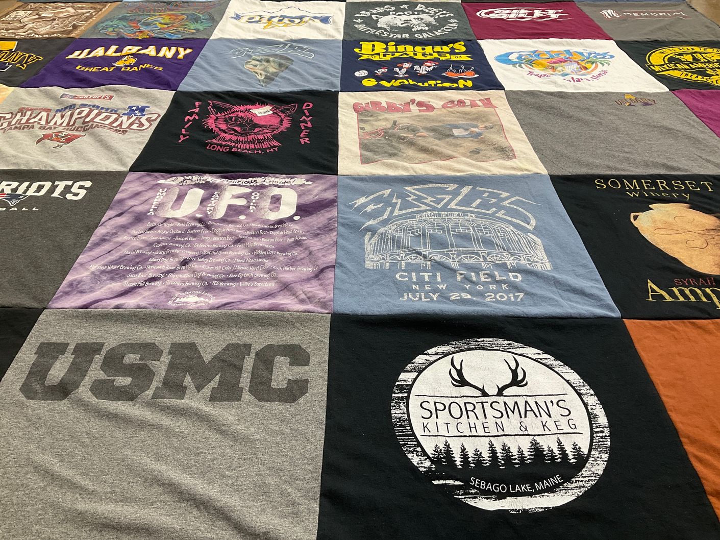 T-shirt quilt featuring new england patriots by Macy from ME