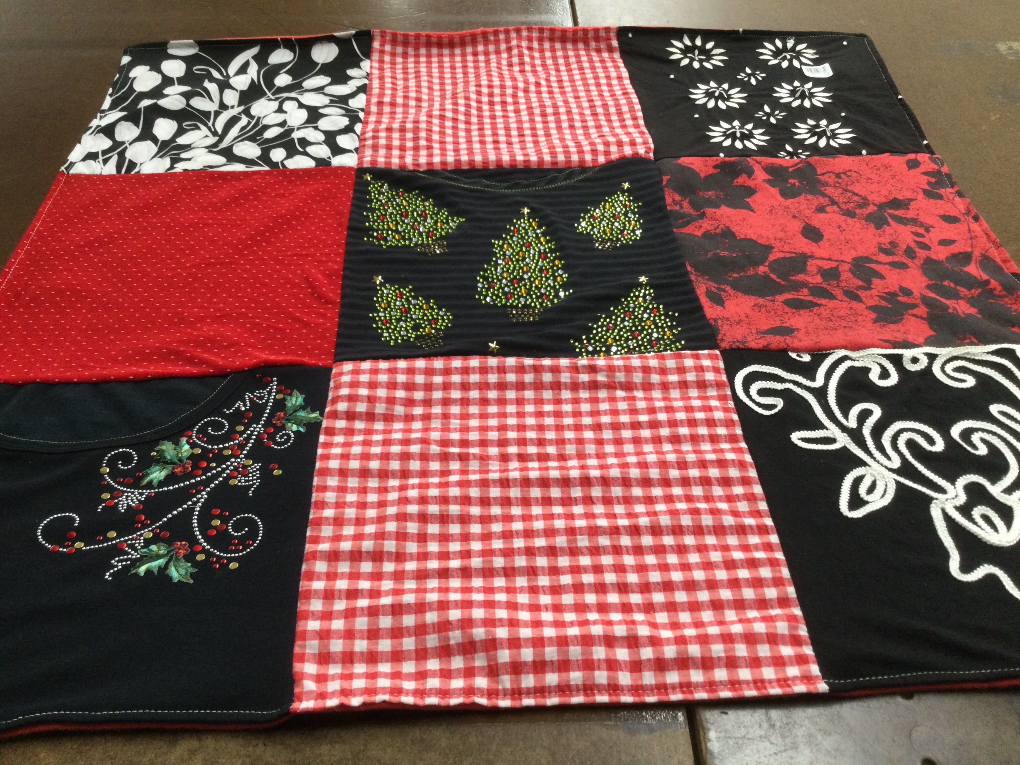 T-shirt quilt with quilting, sewing themes by Eric from CA