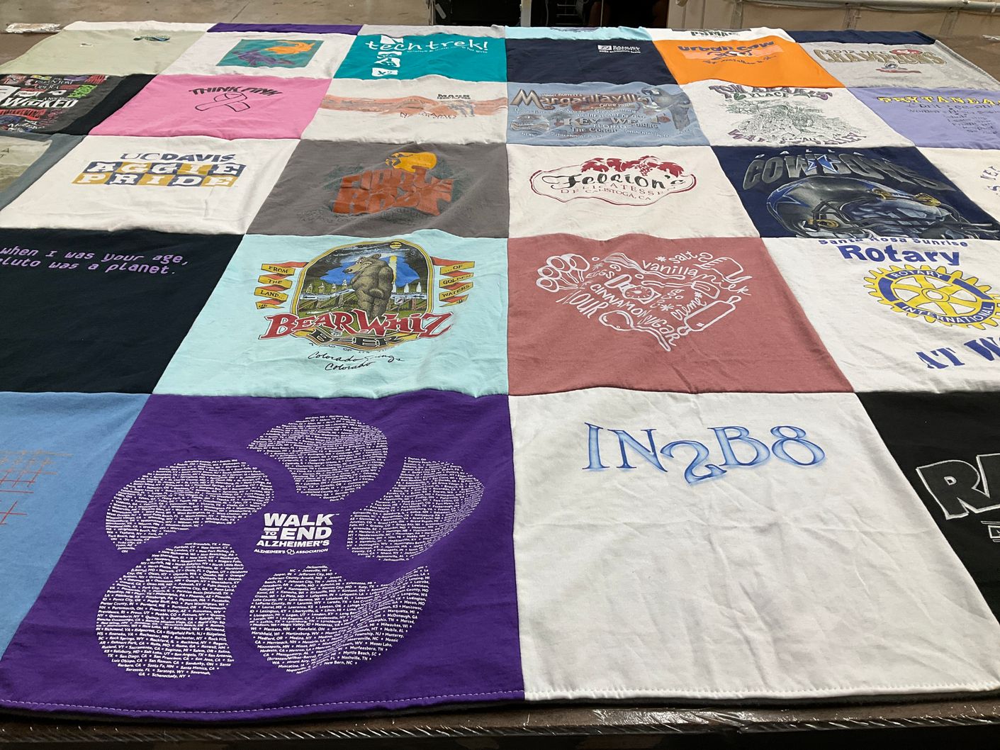 T-shirt quilt from university of california, davis by Melinda from CA