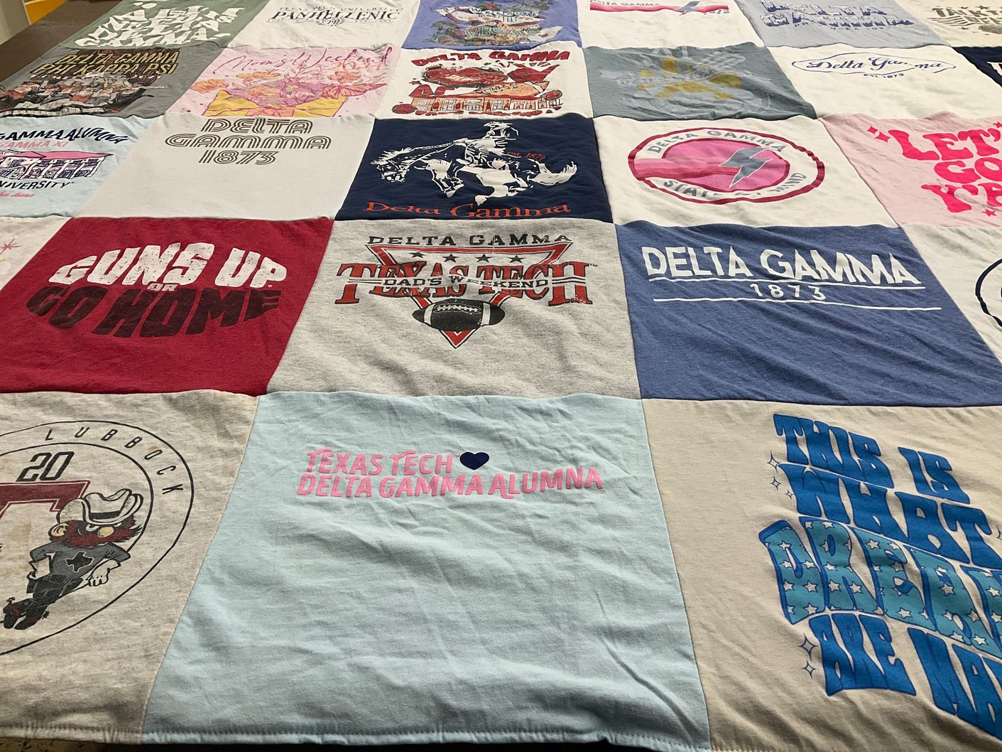 T-shirt quilt from texas tech university by Ella from TX