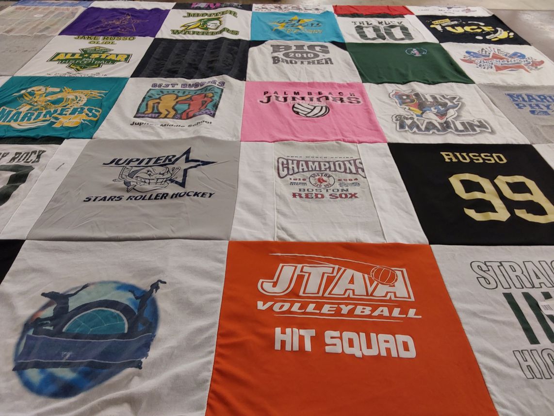 T-shirt quilt featuring jt aa volleyball by Misty from FL