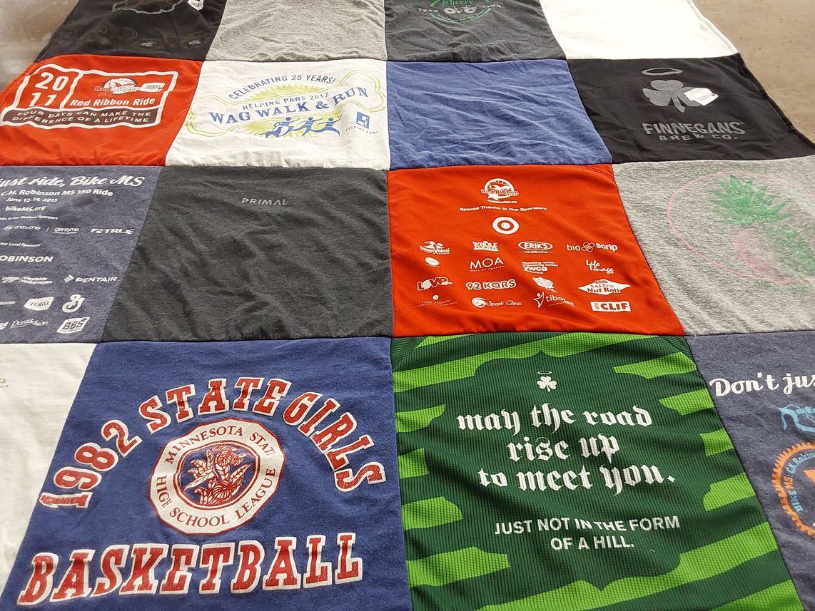 T-shirt quilt featuring state girls basketball by Tina from MN