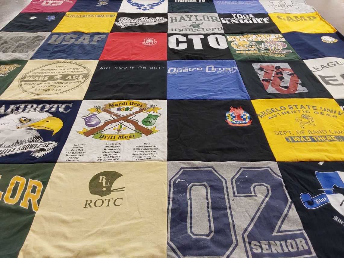 T-shirt quilt from angelo state university by Win from AL