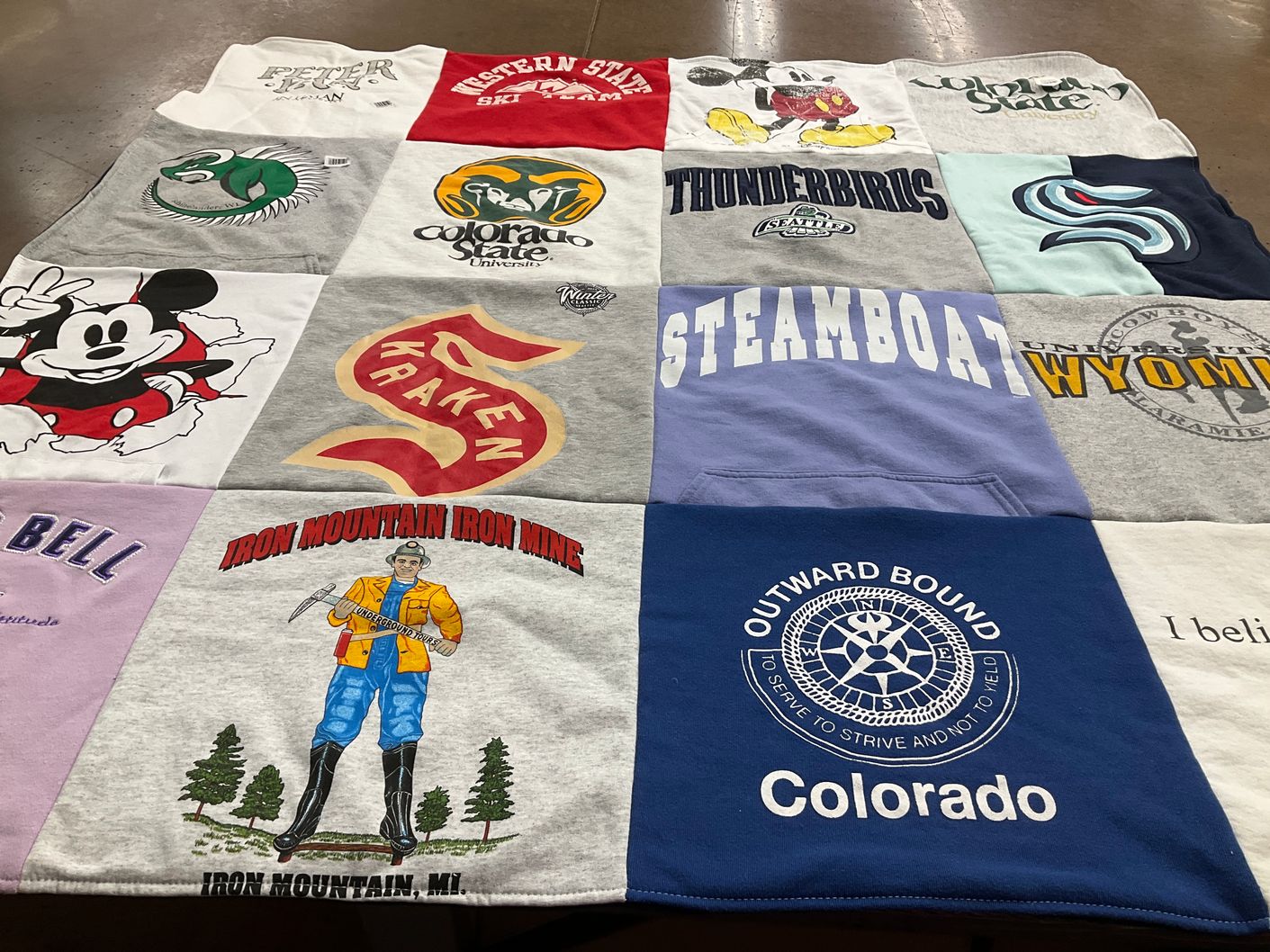 T-shirt quilt featuring seattle kraken, thunderbirds by alan from WA