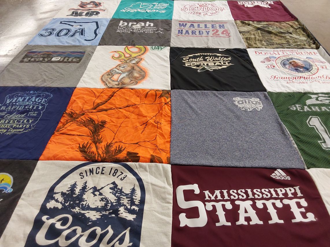 T-shirt quilt featuring south walton football by Jennifer from FL