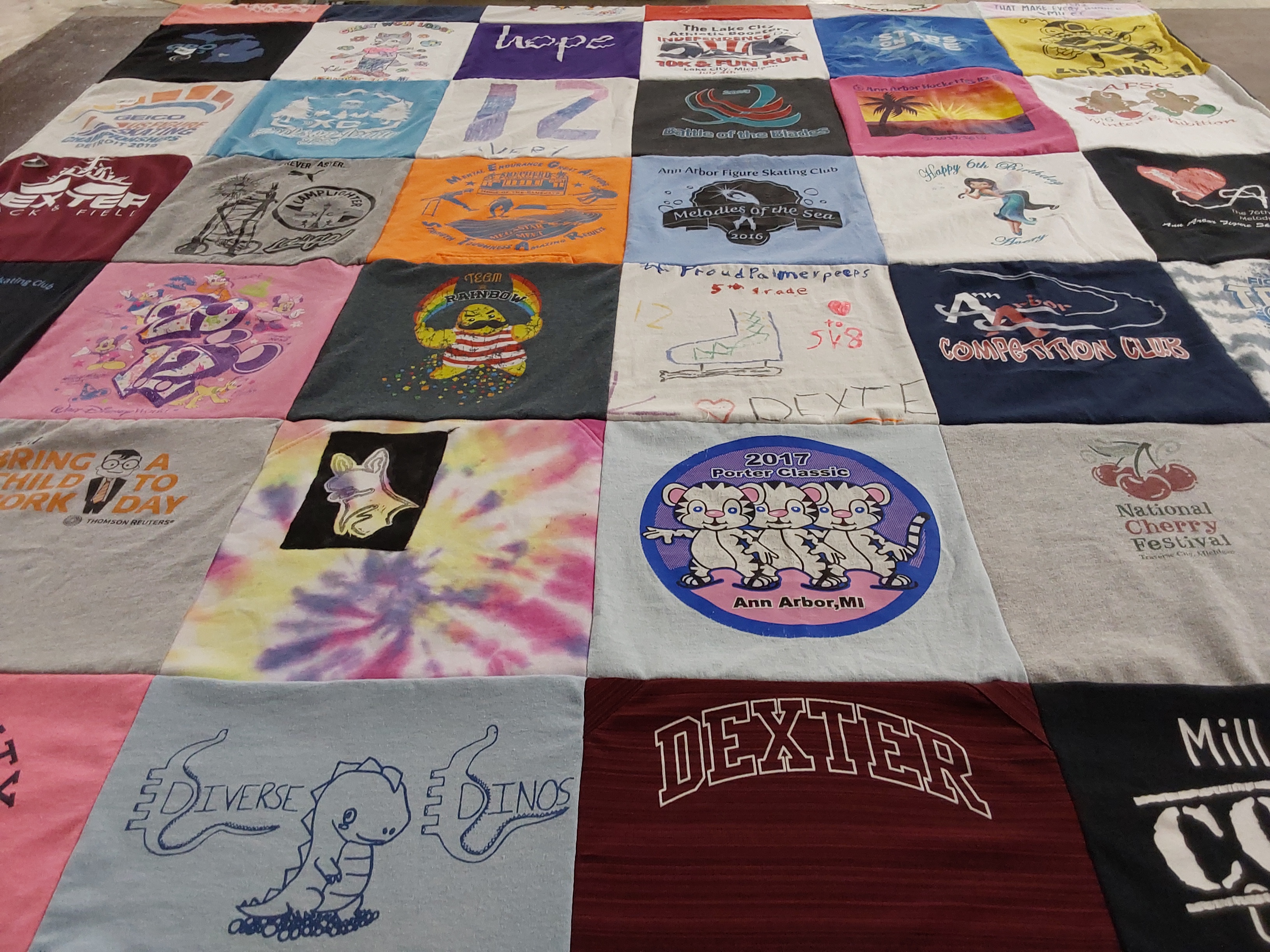 T-shirt quilt from dexter high school by Brie from MI
