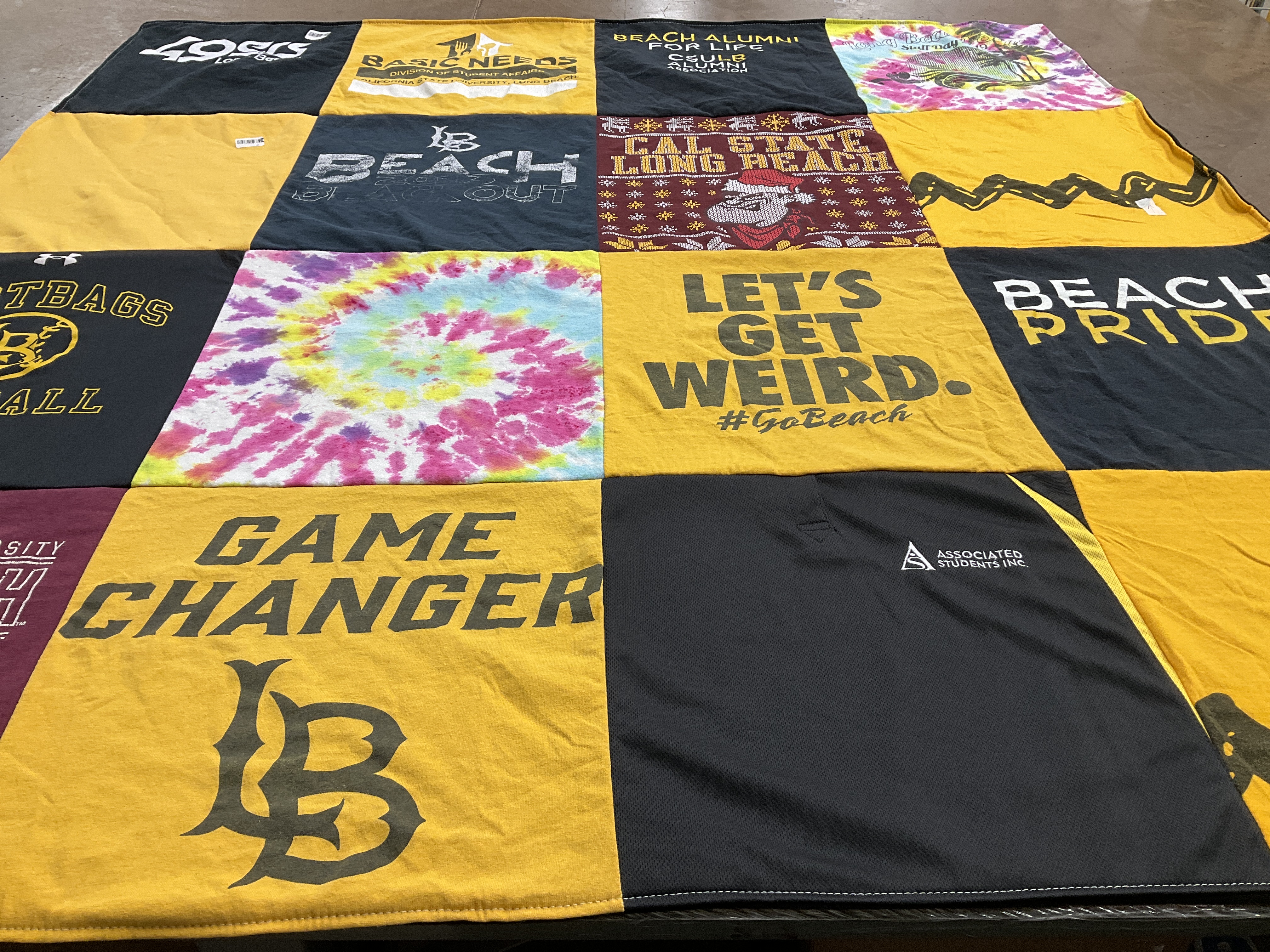 T-shirt quilt featuring long beach state university by Kelsey from CA