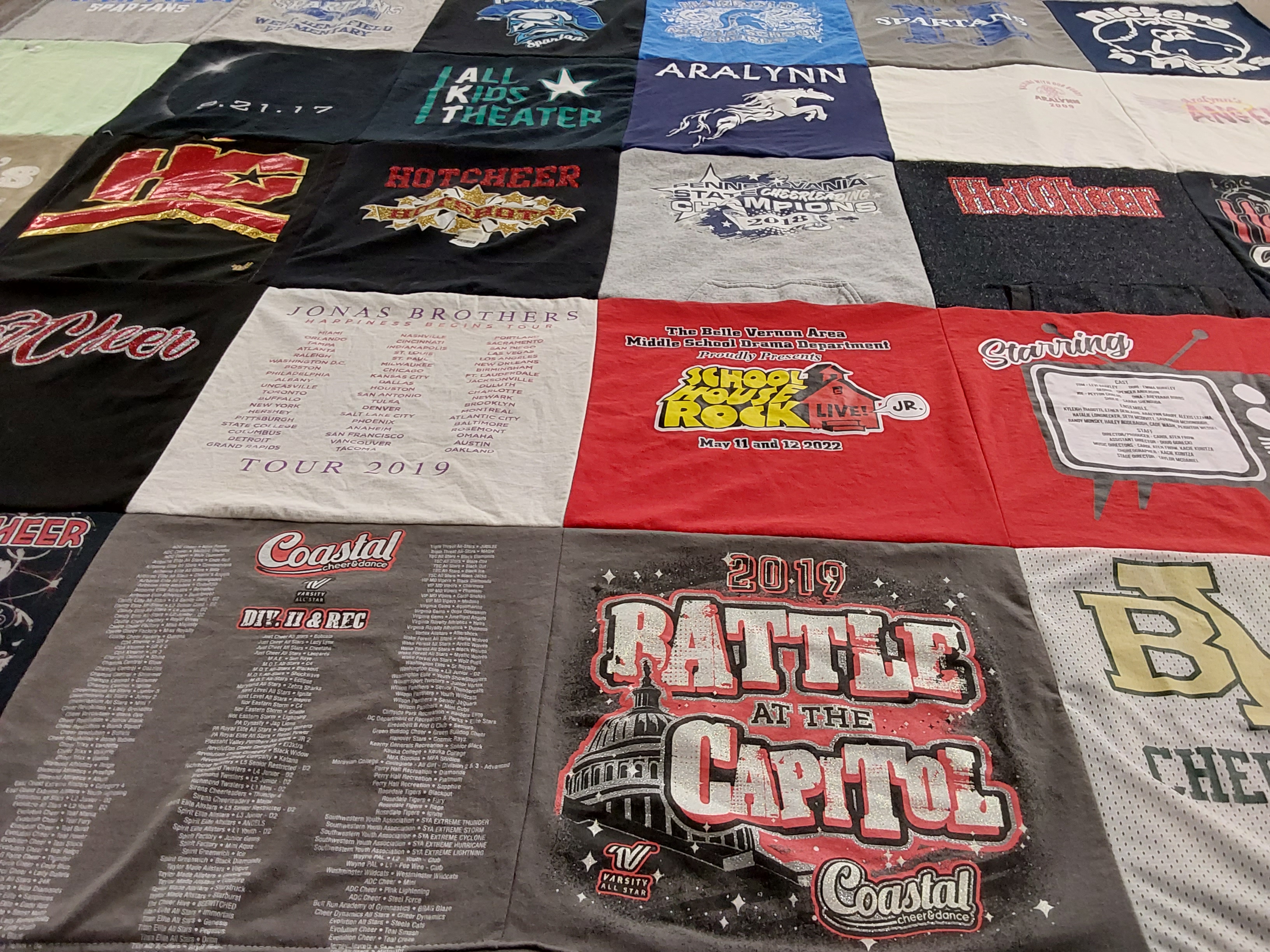 T-shirt quilt from belle vernon area high school by Heather from PA