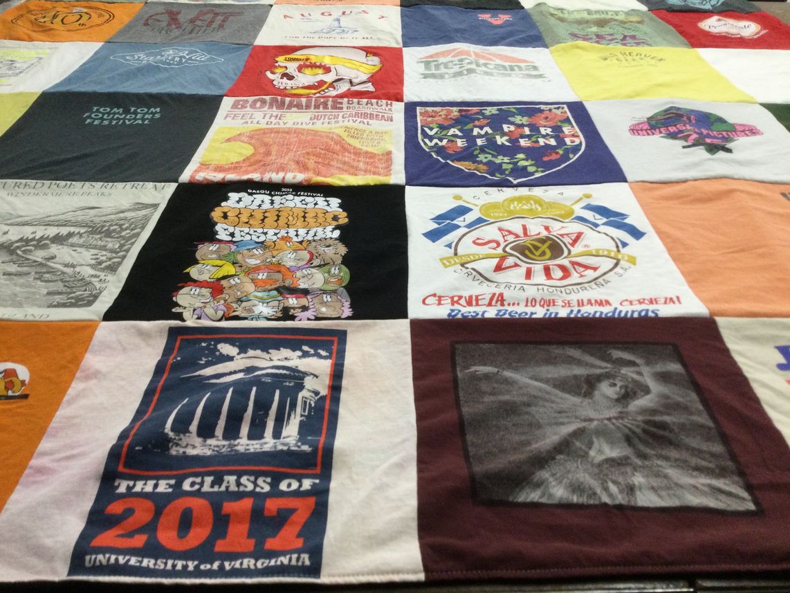 T-shirt quilt from university of virginia by Caroline from VA