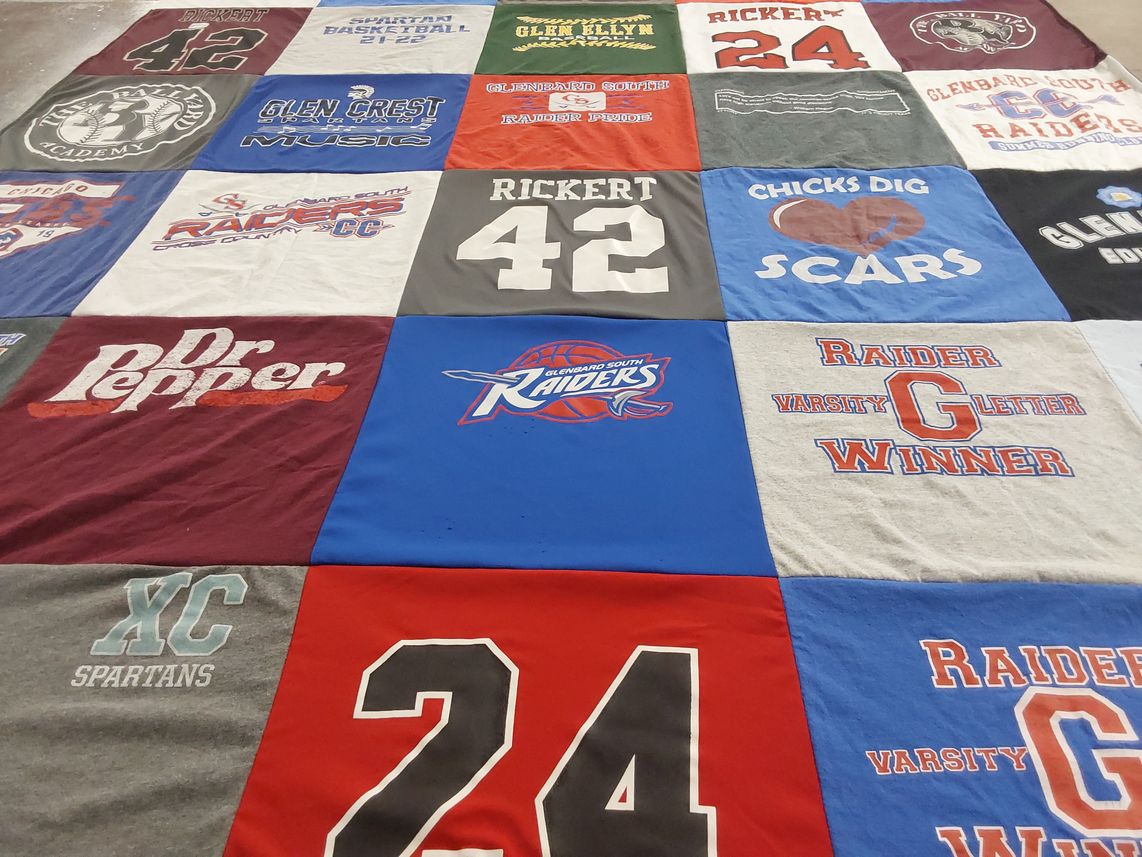 T-shirt quilt featuring raiders by Jacqueline from IL
