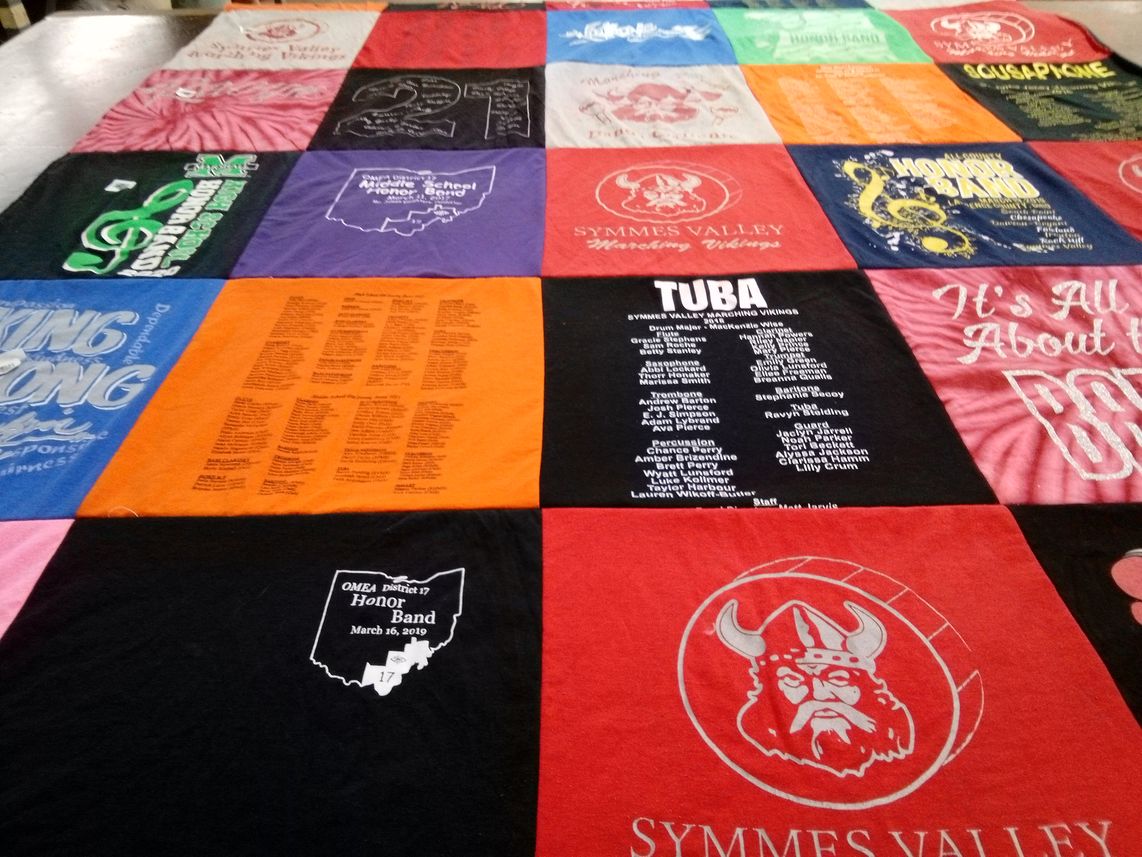 T-shirt quilt from symmes valley high school by Aimee from OH