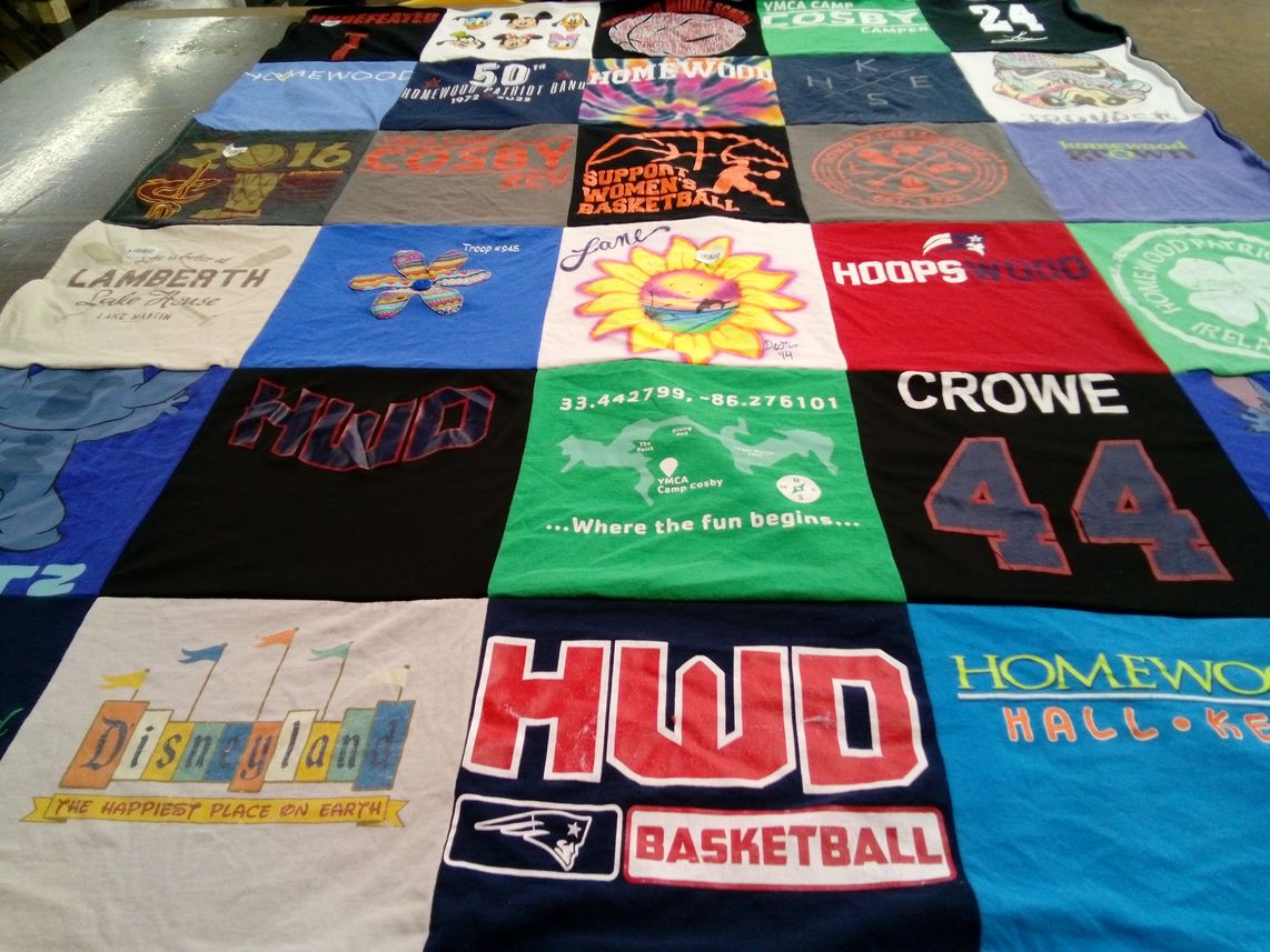 T-shirt quilt with basketball, youth camps themes by Enslen from AL